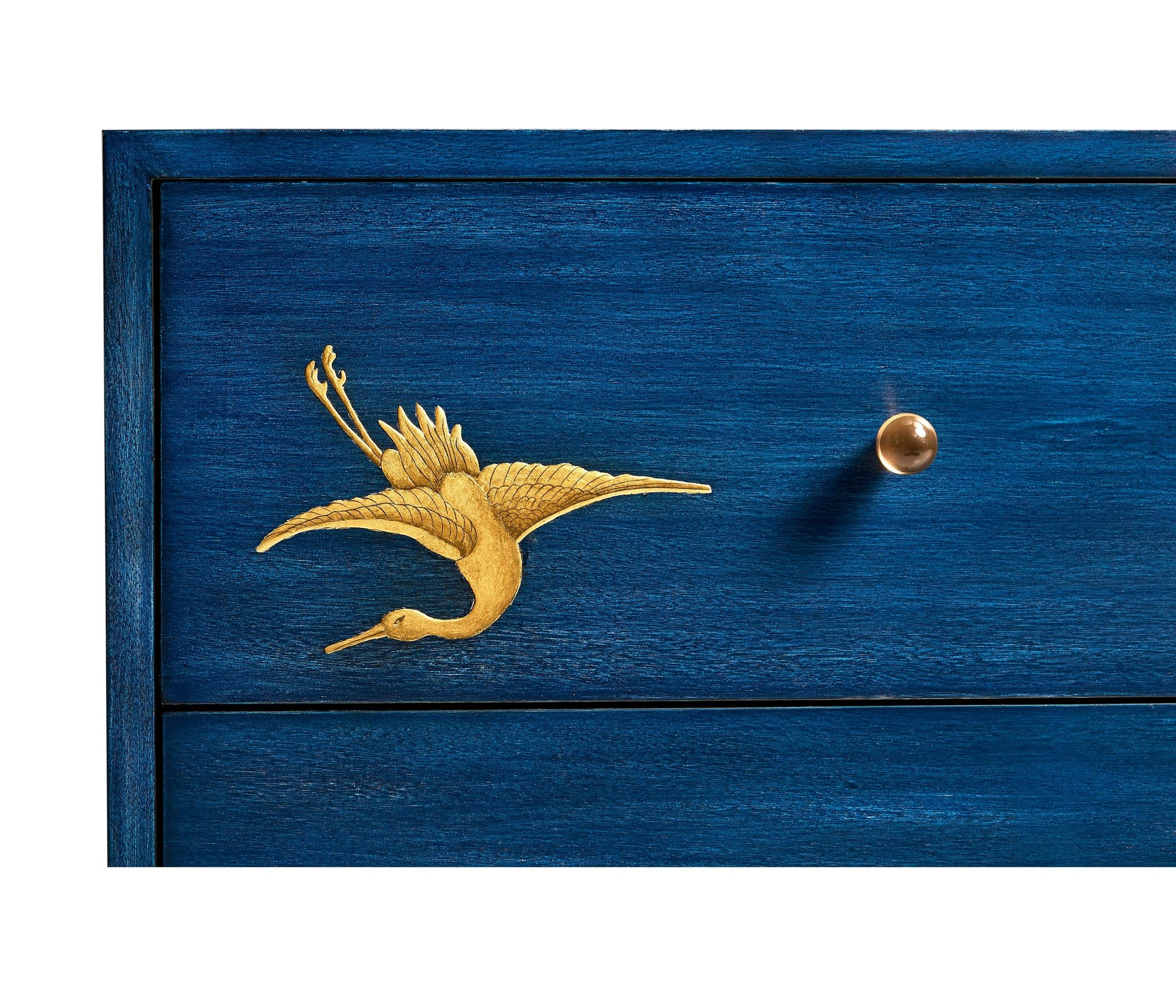 Jonathan Charles Chinoiserie-Antique Blue Chestof Drawers