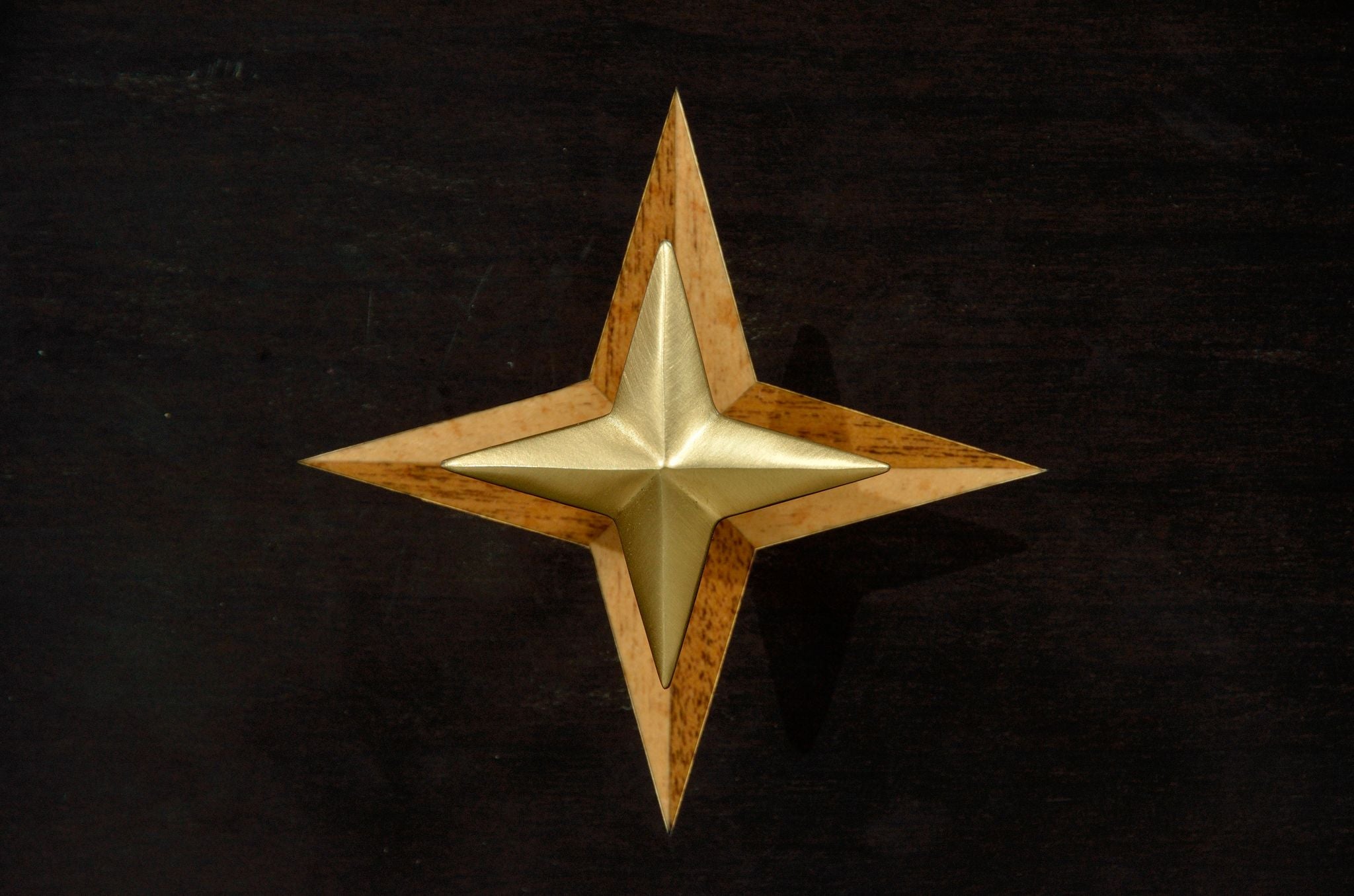 Jonathan Charles Four-Point Star 3D Geometric Cabinet