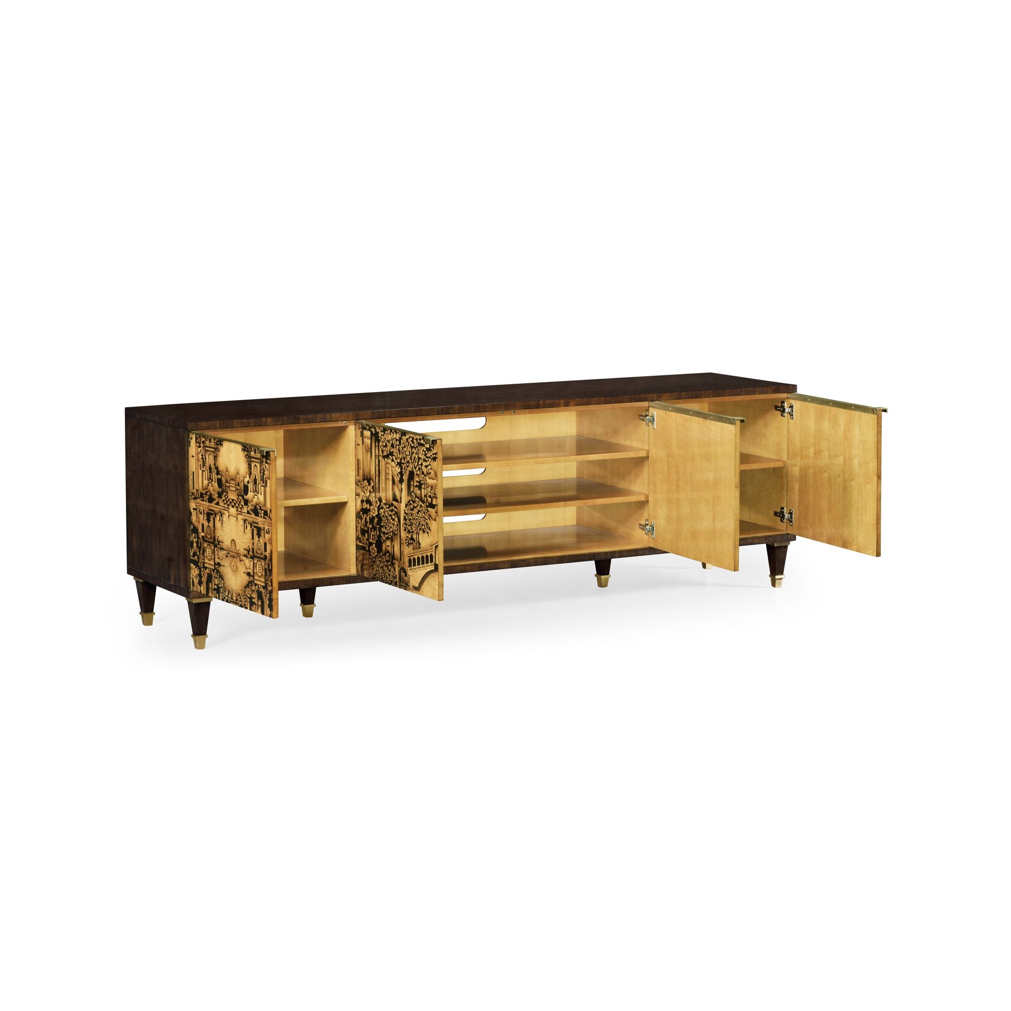 Jonathan Charles Dark Gold Hand Painted TV Cabinet