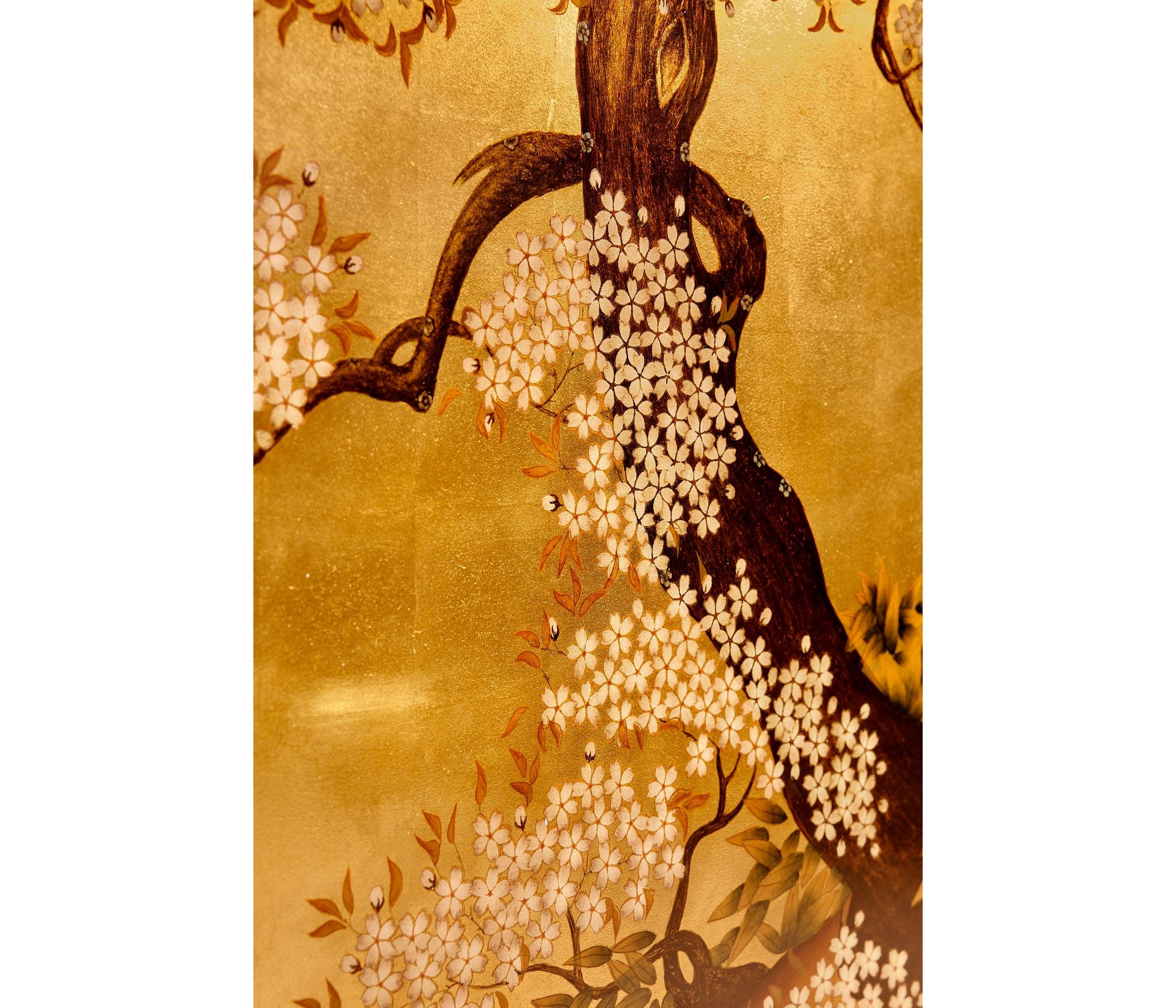 Jonathan Charles Modern Asian Smoky Black & Gold Cabinet