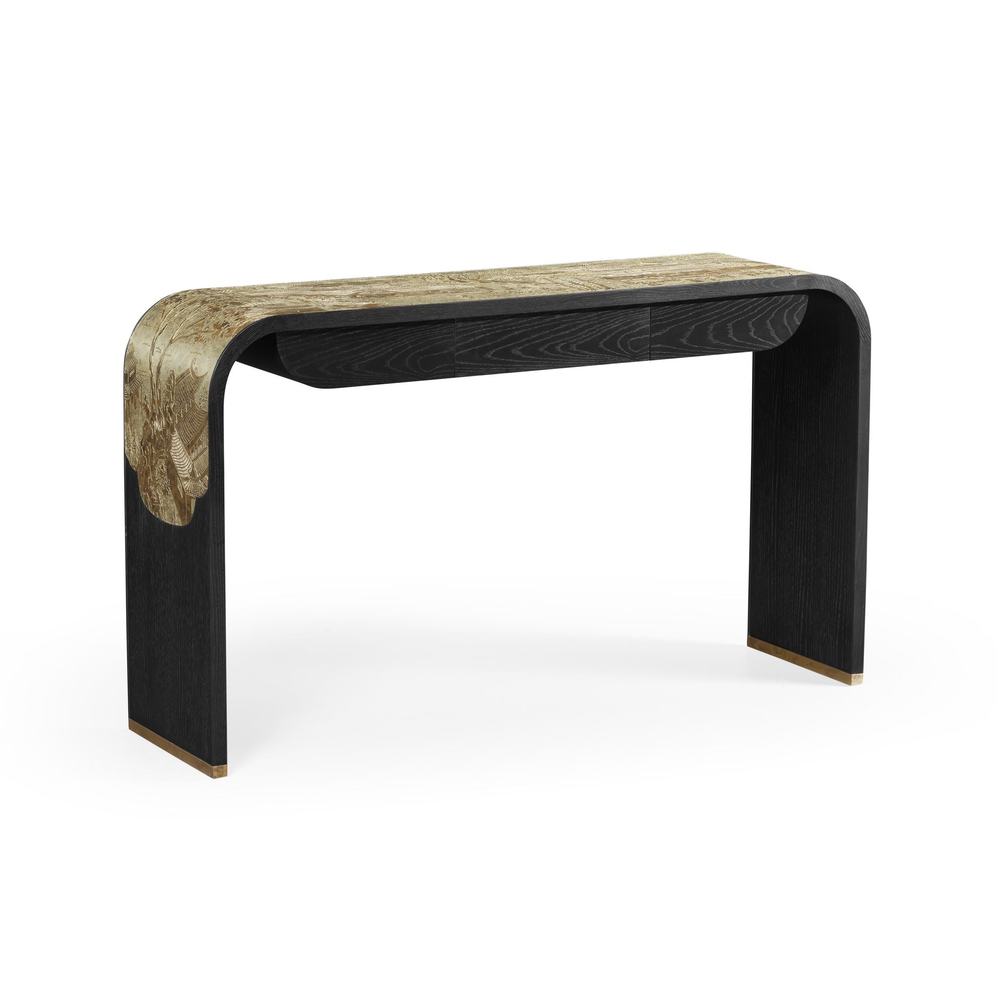 Jonathan Charles Fusion Curved Chinoiseries Console