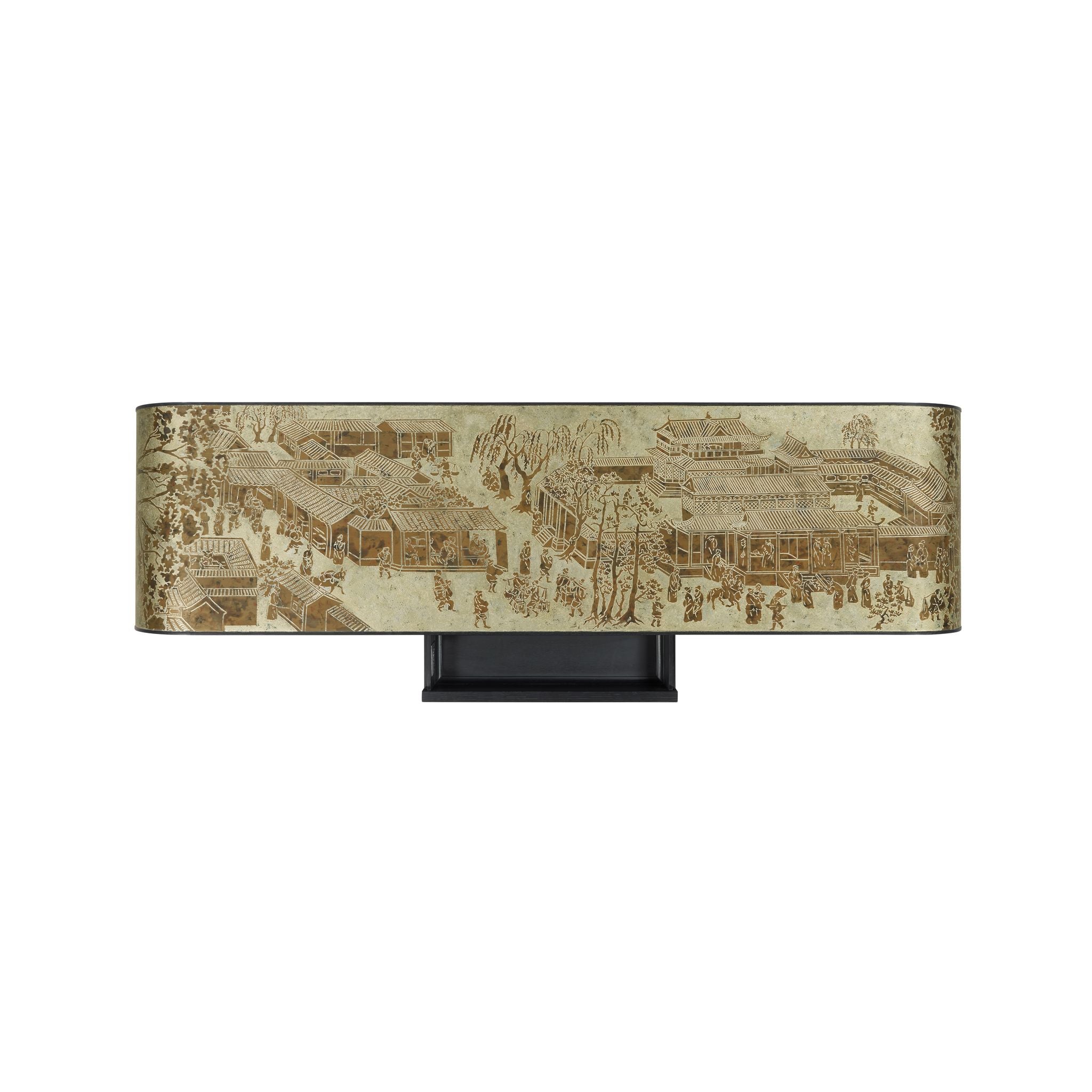 Jonathan Charles Fusion Curved Chinoiseries Console