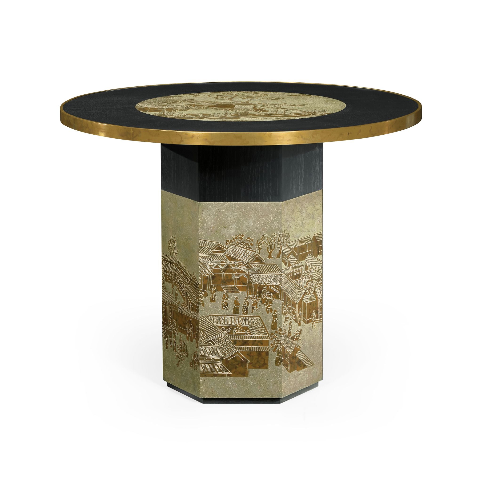 Jonathan Charles Fusion Chinoiseries Center Table