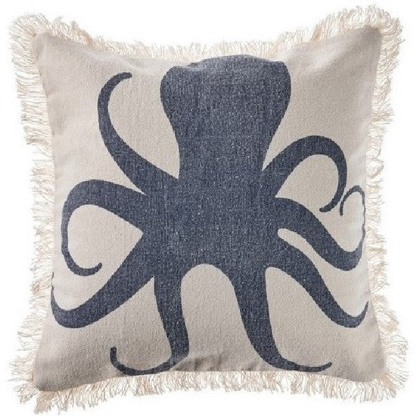LR Home Seashore Octopus Pillow — Vintage Indigo
