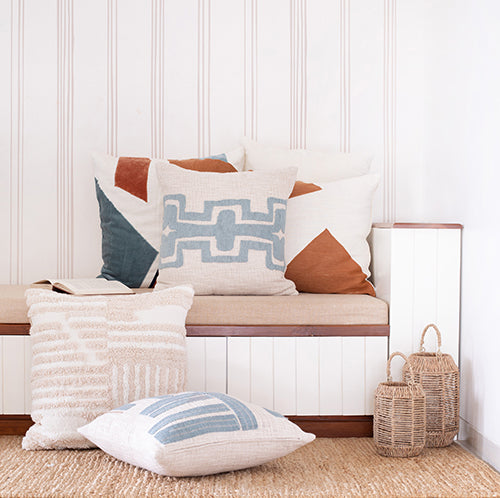 LR Home Stacy Garcia Pillow — Ocean Blue