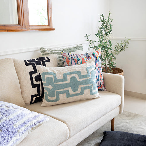 LR Home Stacy Garcia Pillow — Ocean Blue