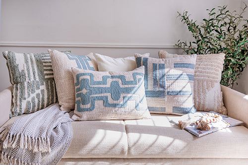 LR Home Stacy Garcia Pillow — Ocean Blue