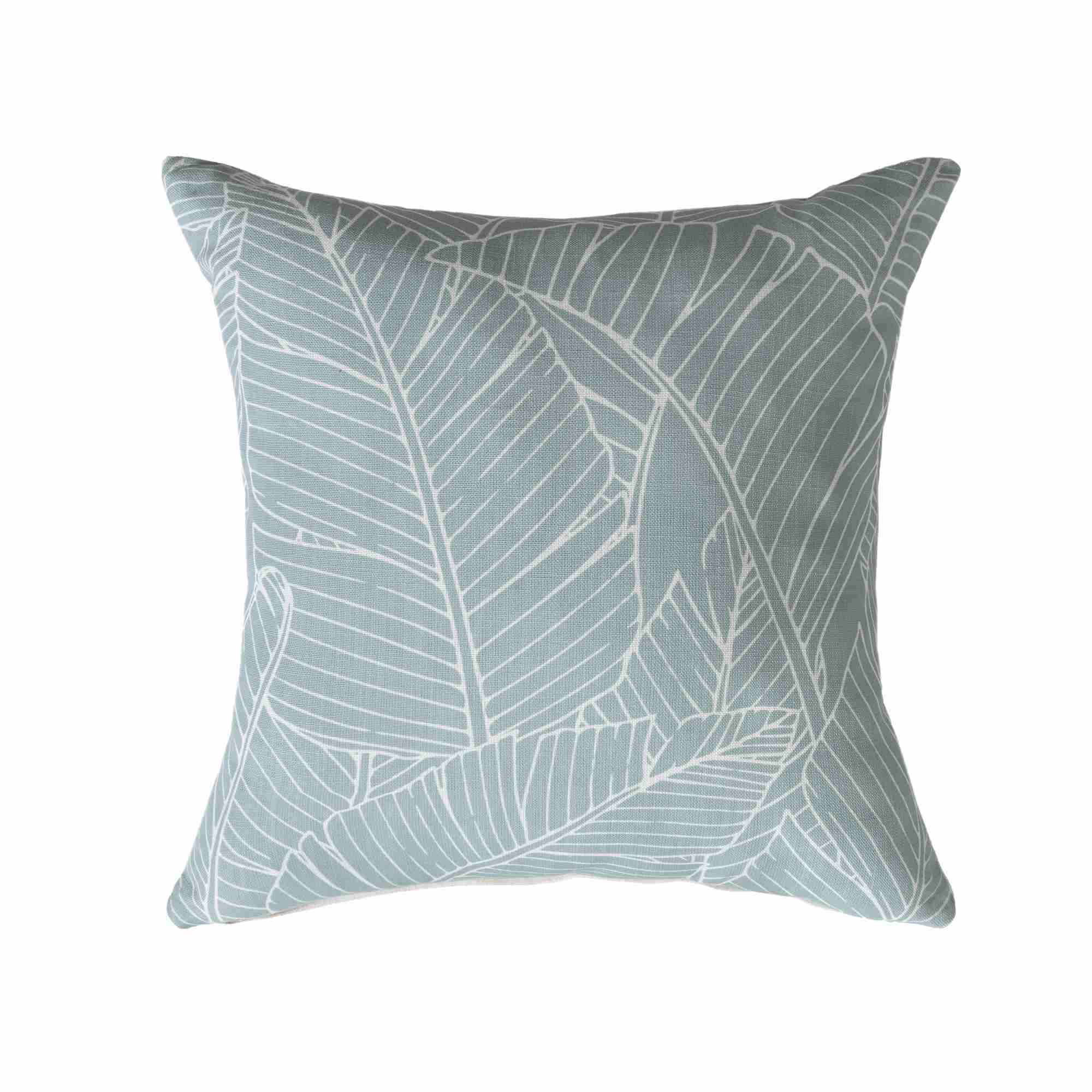 LR Home Coastal Palm Pillow — Surf Spray