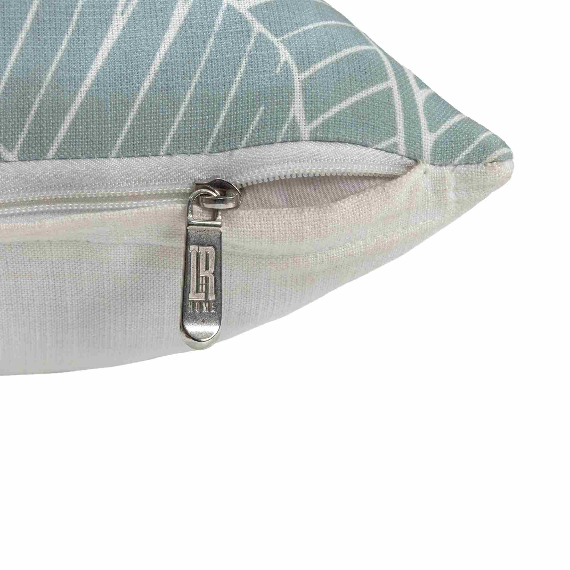 LR Home Coastal Palm Pillow — Surf Spray