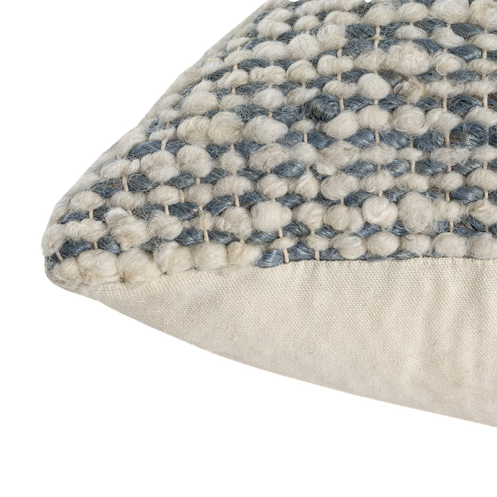 LR Home Savanna Pillow — Ivory Blue