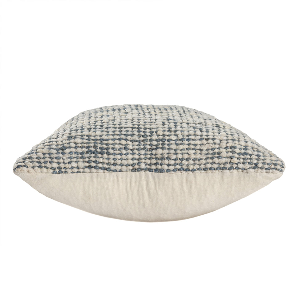 LR Home Savanna Pillow — Ivory Blue