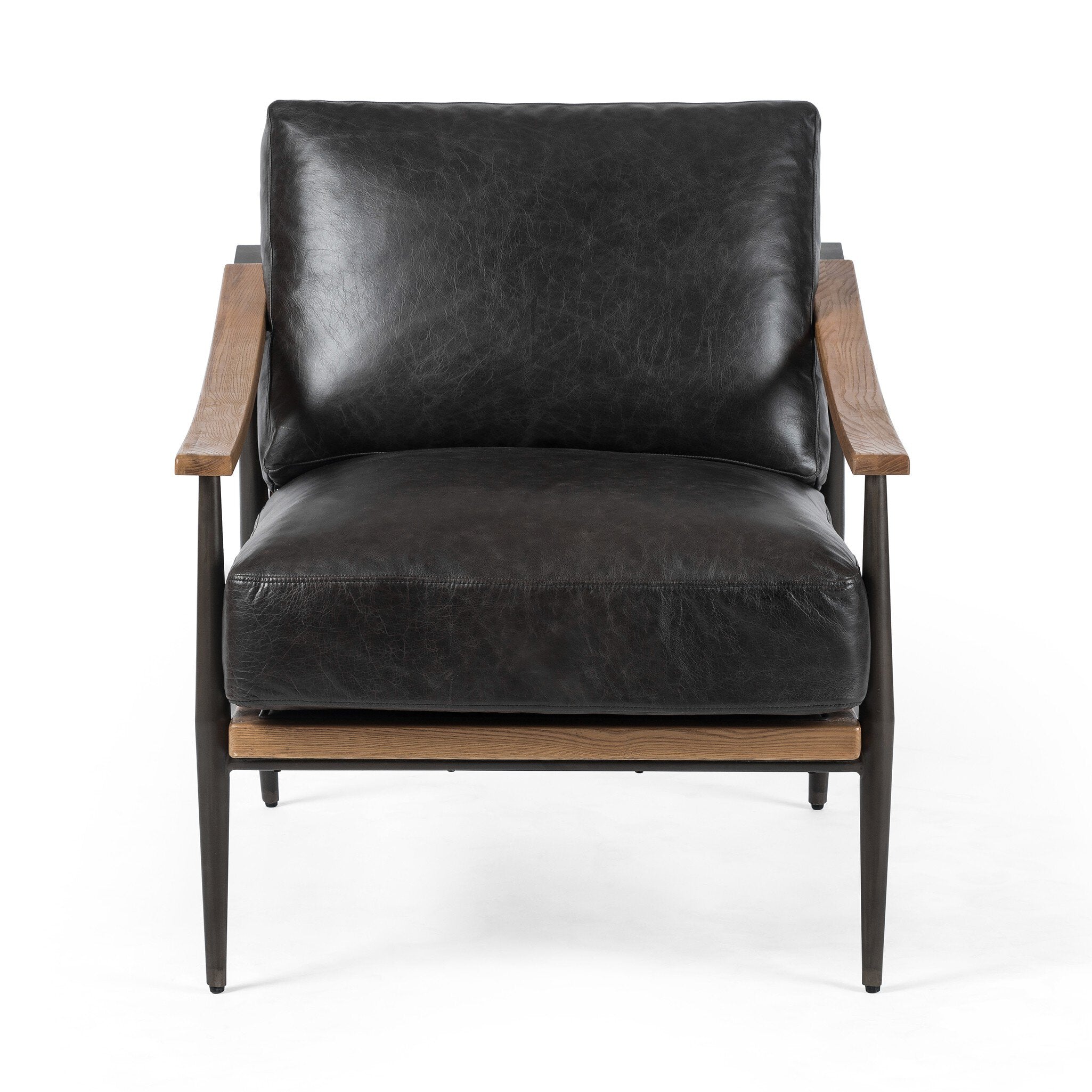 Four Hands Kennedy Chair — Sonoma Black-Toasted Ash Solid-Gunmetal