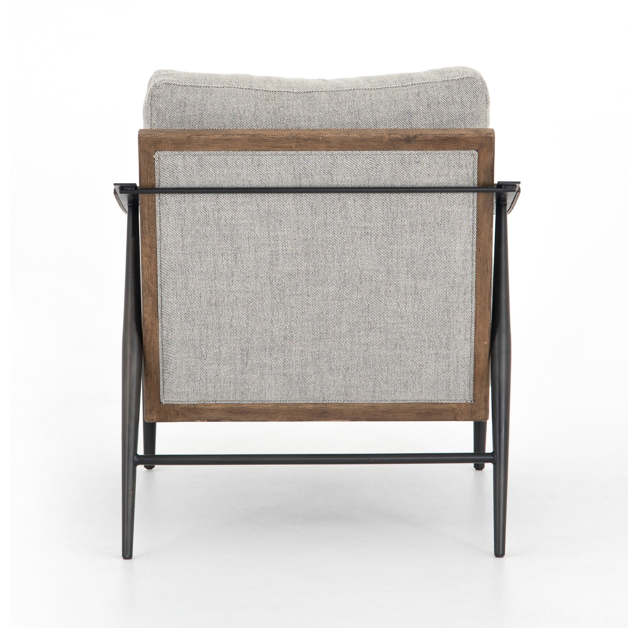 Four Hands Kennedy Chair — Gabardine Grey-Distressed Natural-Gunmetal