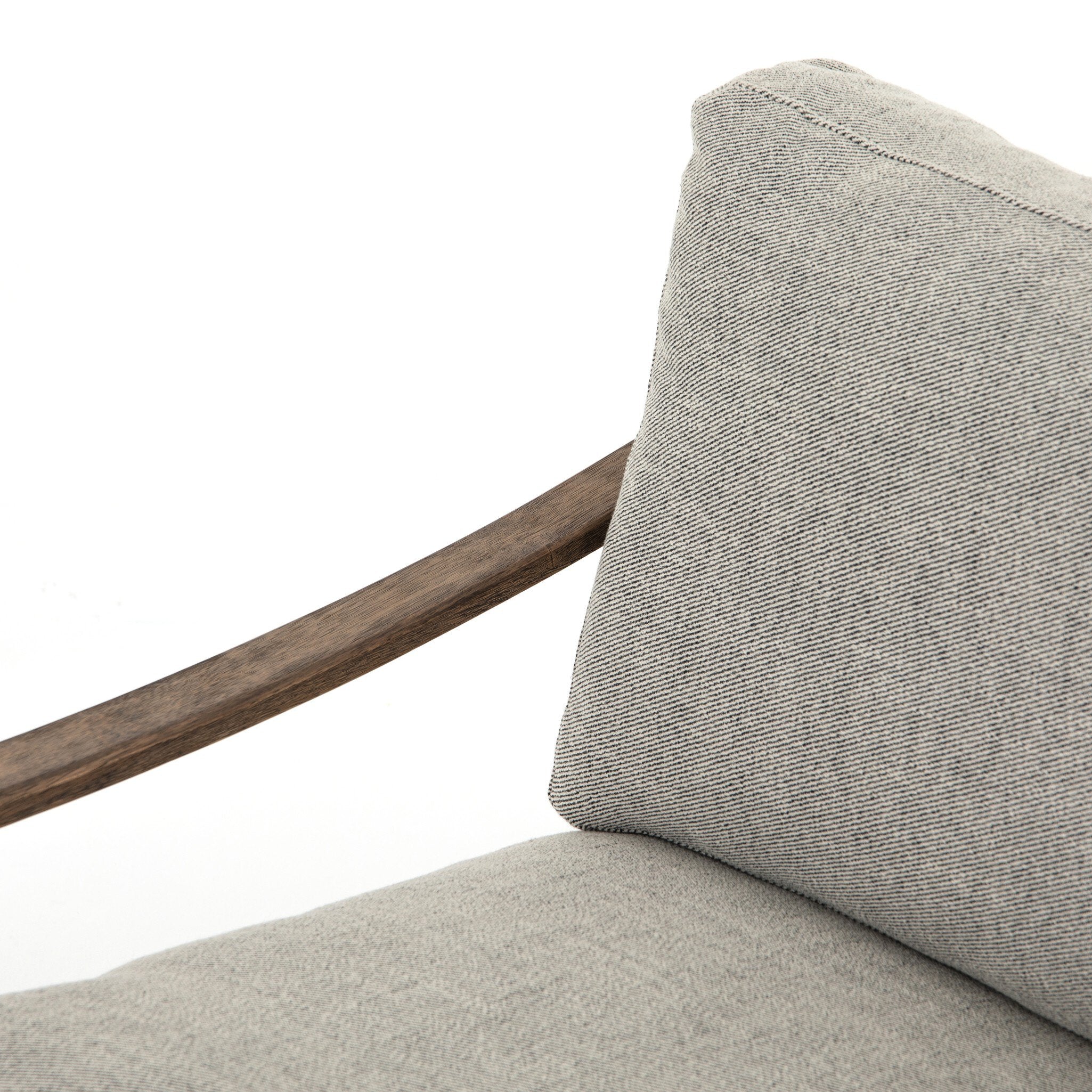 Four Hands Kennedy Chair — Gabardine Grey-Distressed Natural-Gunmetal