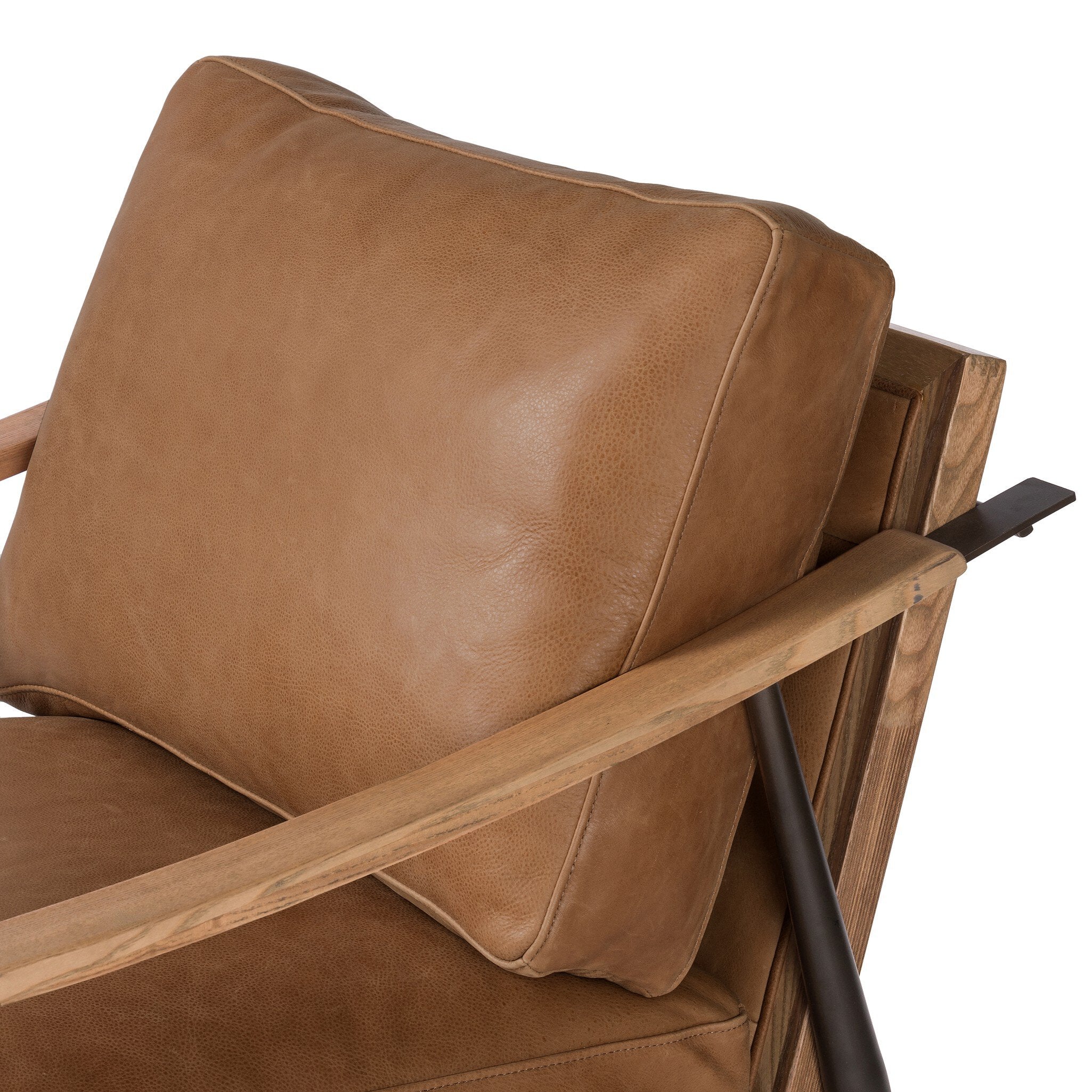 Four Hands Kennedy Chair — Palermo Cognac-Toasted Ash Solid-Gunmetal