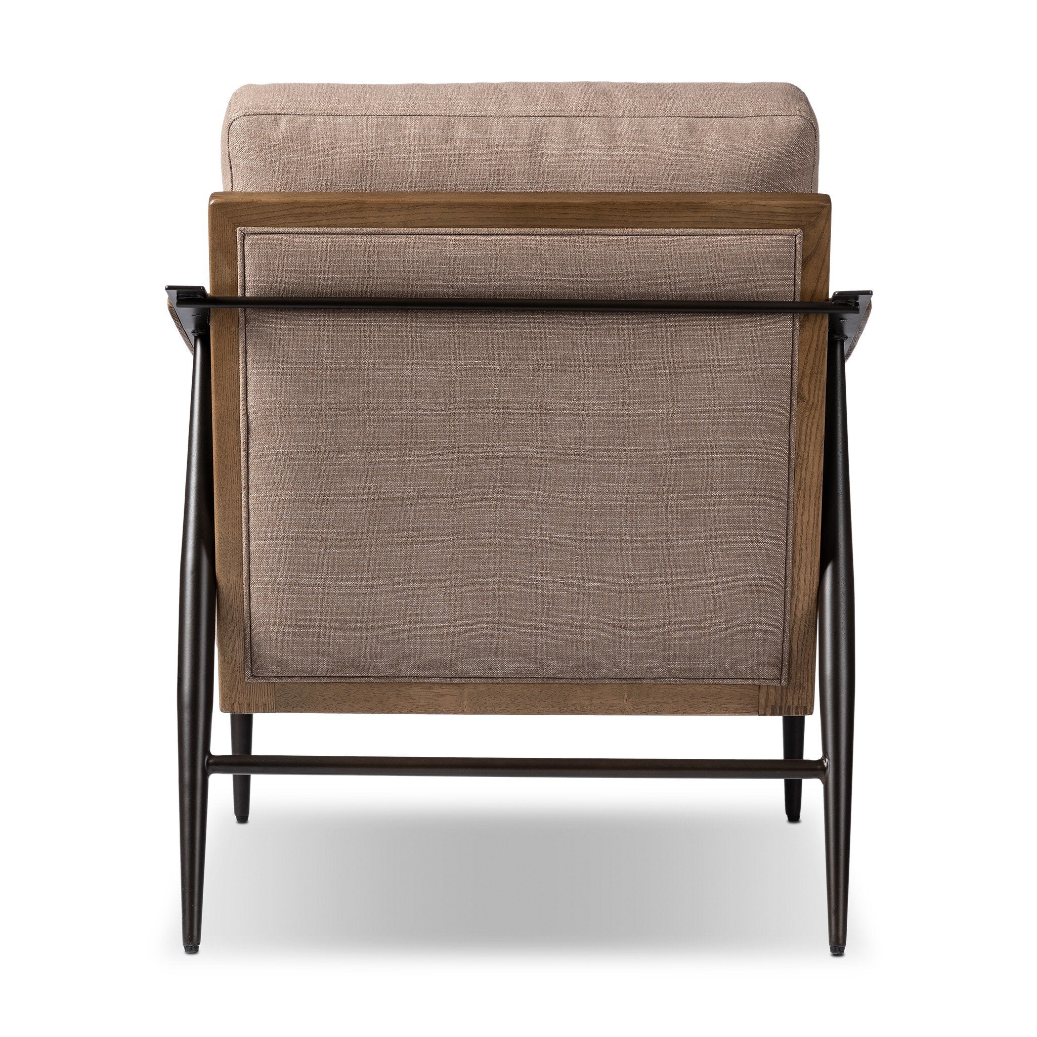 Four Hands Kennedy Chair — Crypton Nomad Taupe-Toasted Ash Solid-Gunmetal