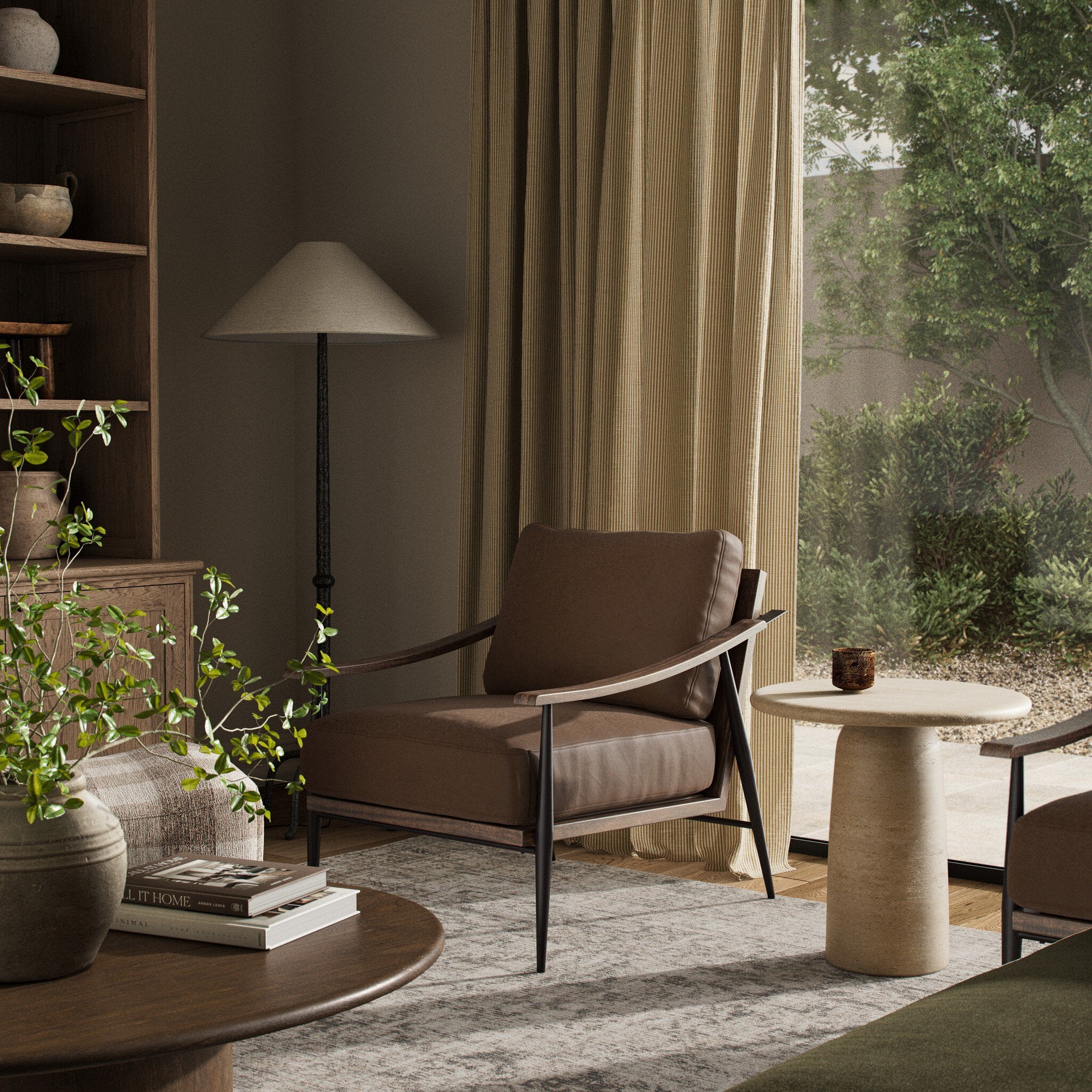 Four Hands Kennedy Chair — Maestro Cigar-Vintage Parawood-Gunmetal