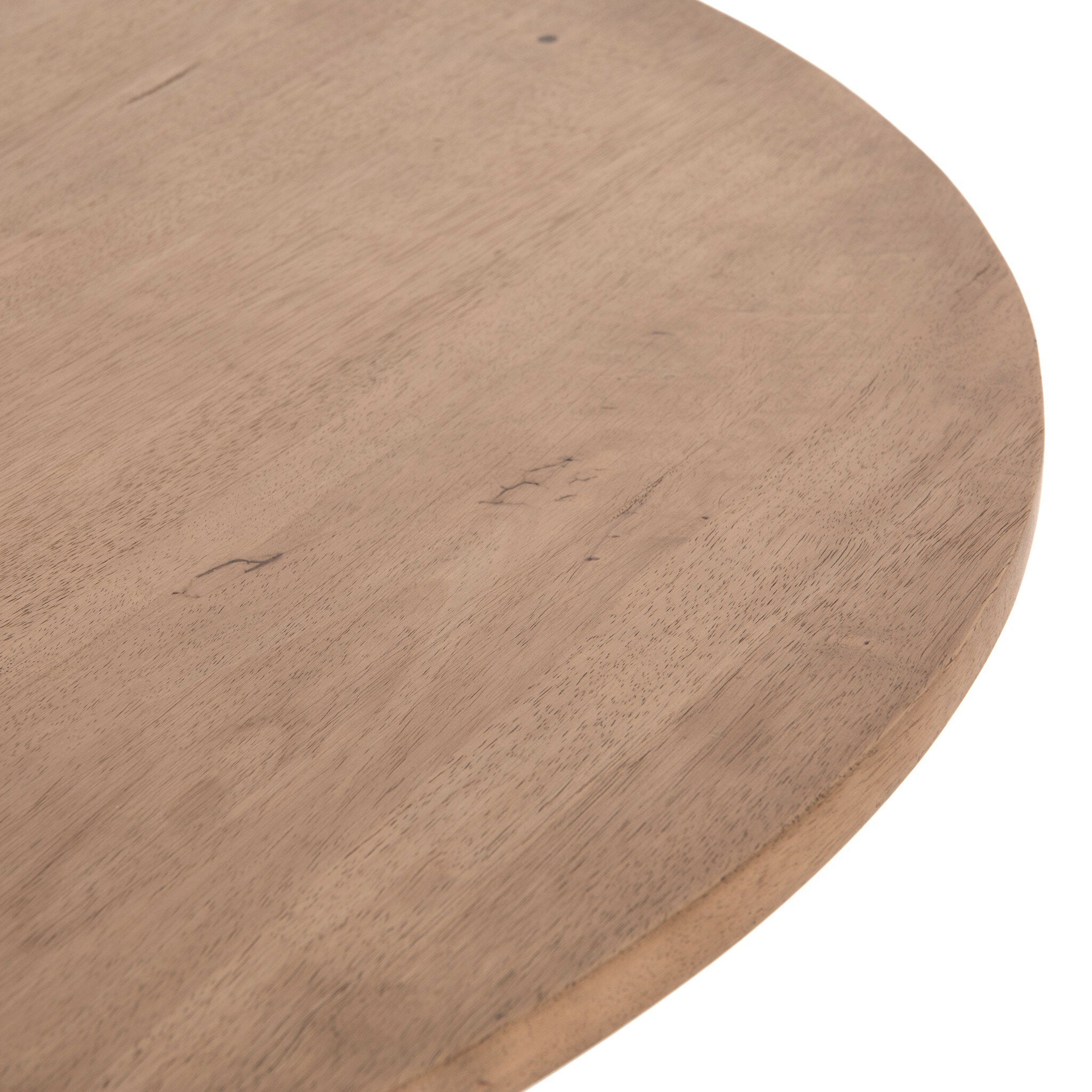 Four Hands Bronx Dining Table — Light Brushed Parawood-Dark Brown