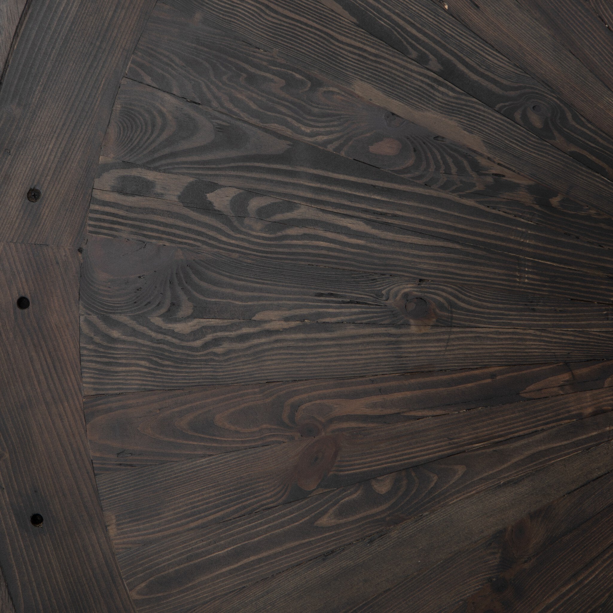 Four Hands Bronx Dining Table — Light Brushed Parawood-Dark Brown