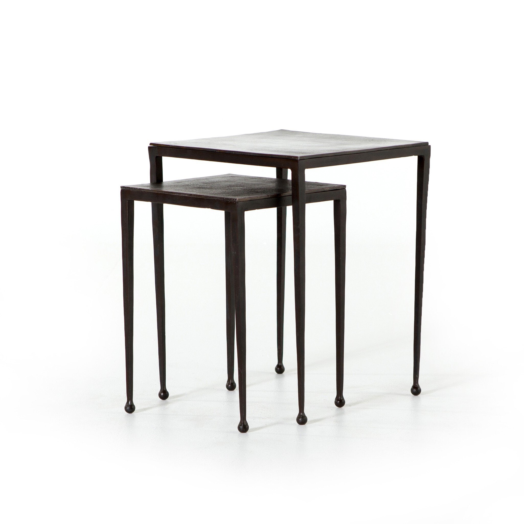 Four Hands Dalston Nesting End Table Set — Antique Rust-Antique Brown