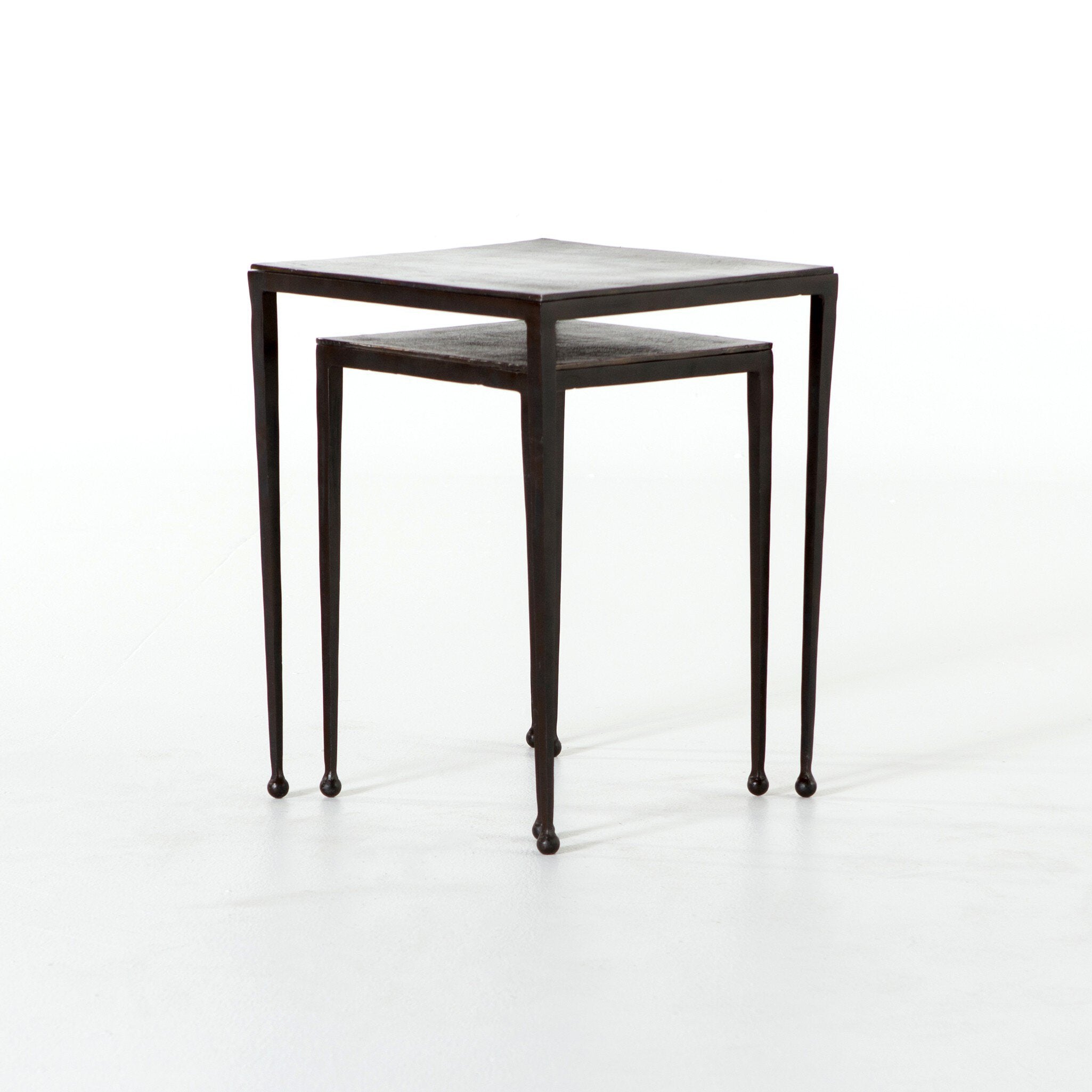 Four Hands Dalston Nesting End Table Set — Antique Rust-Antique Brown