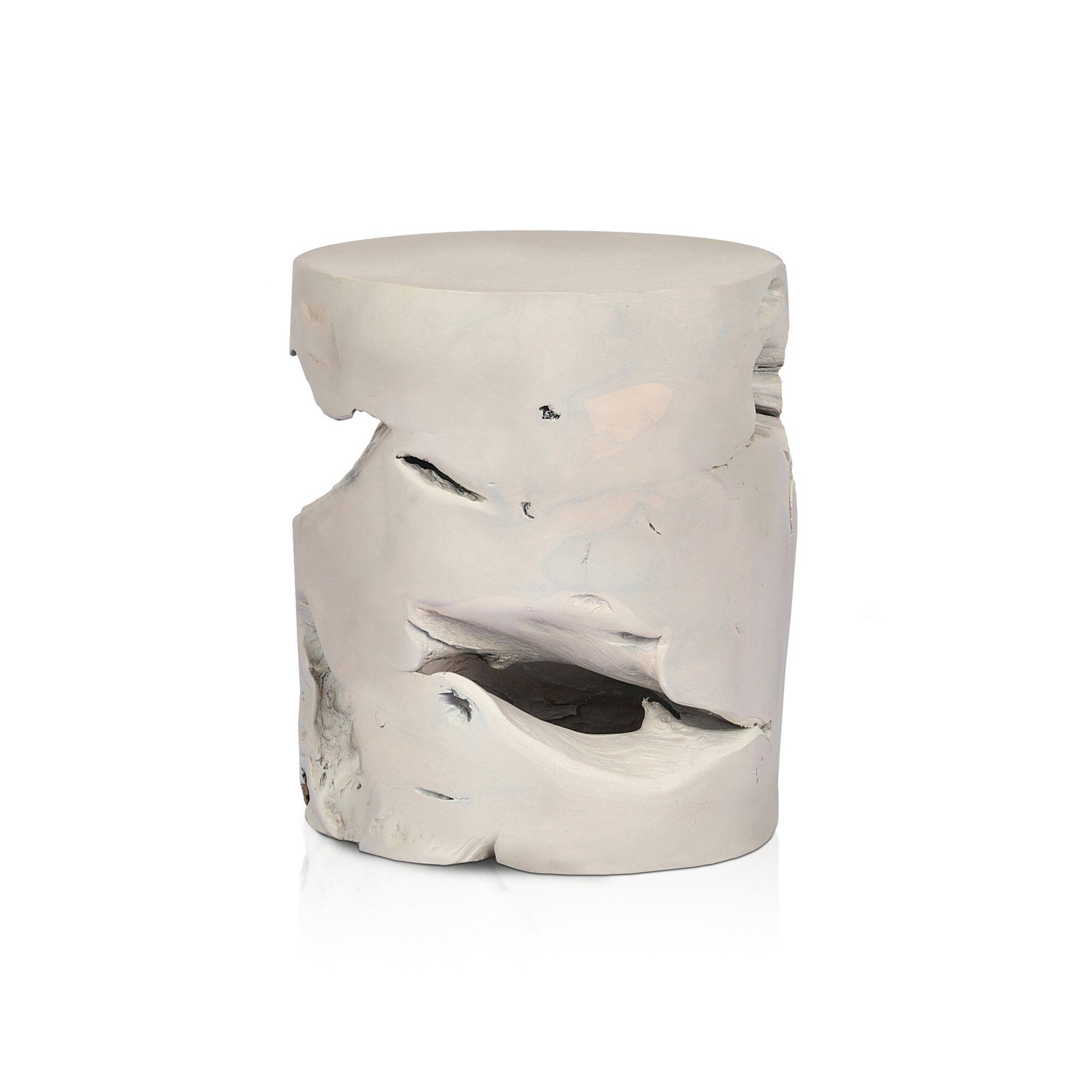 Four Hands Teak Stool — Ivory Teak Root
