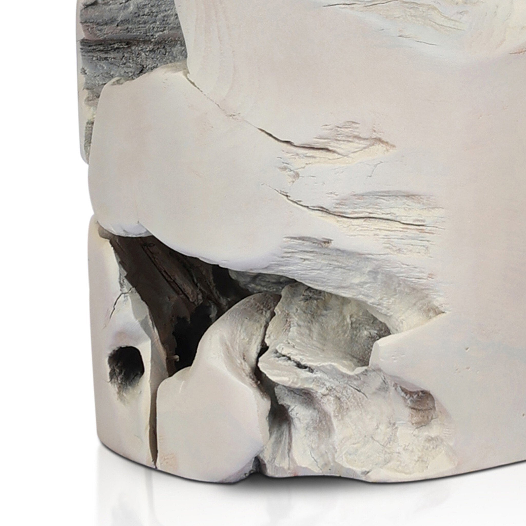 Four Hands Teak Stool — Ivory Teak Root