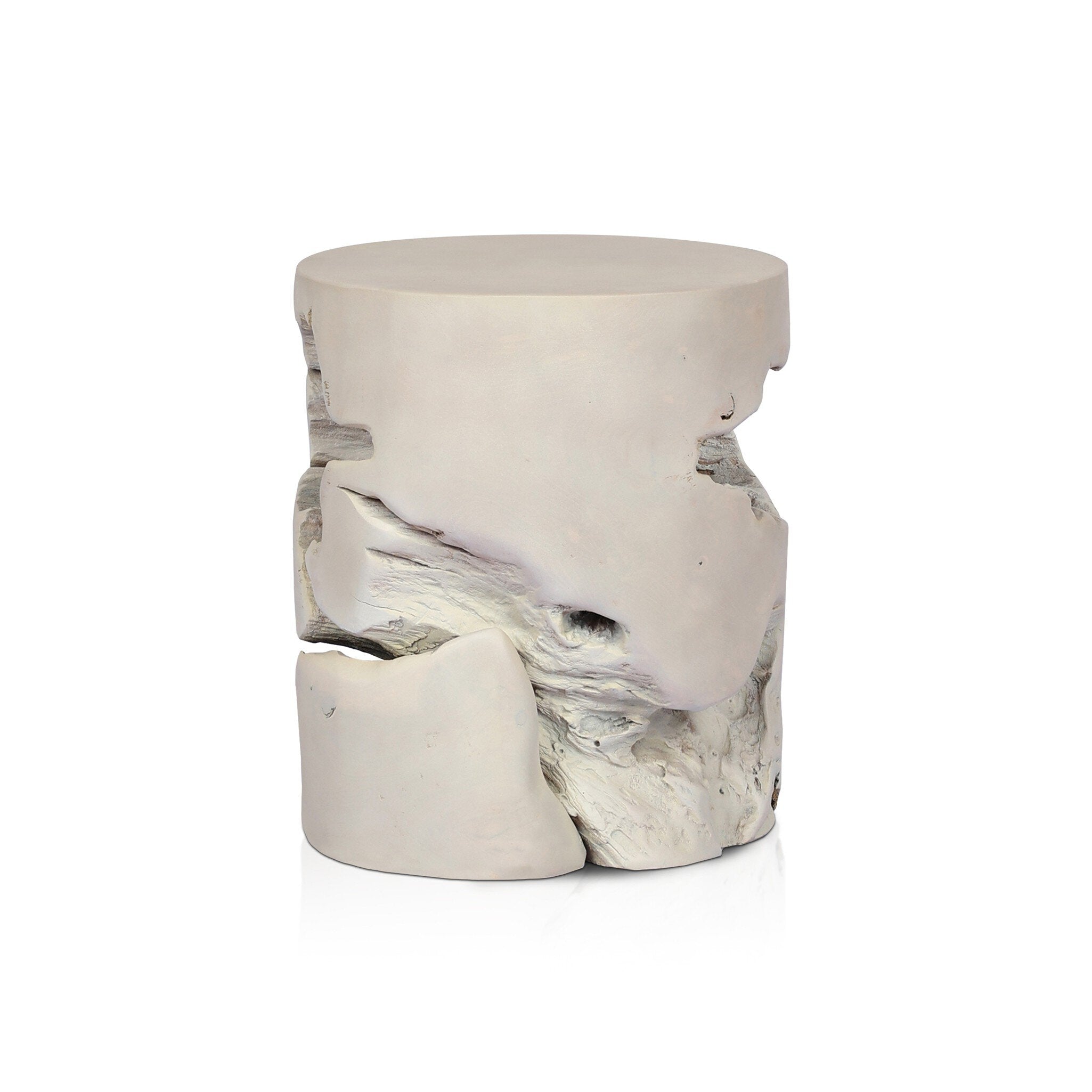 Four Hands Teak Stool — Ivory Teak Root