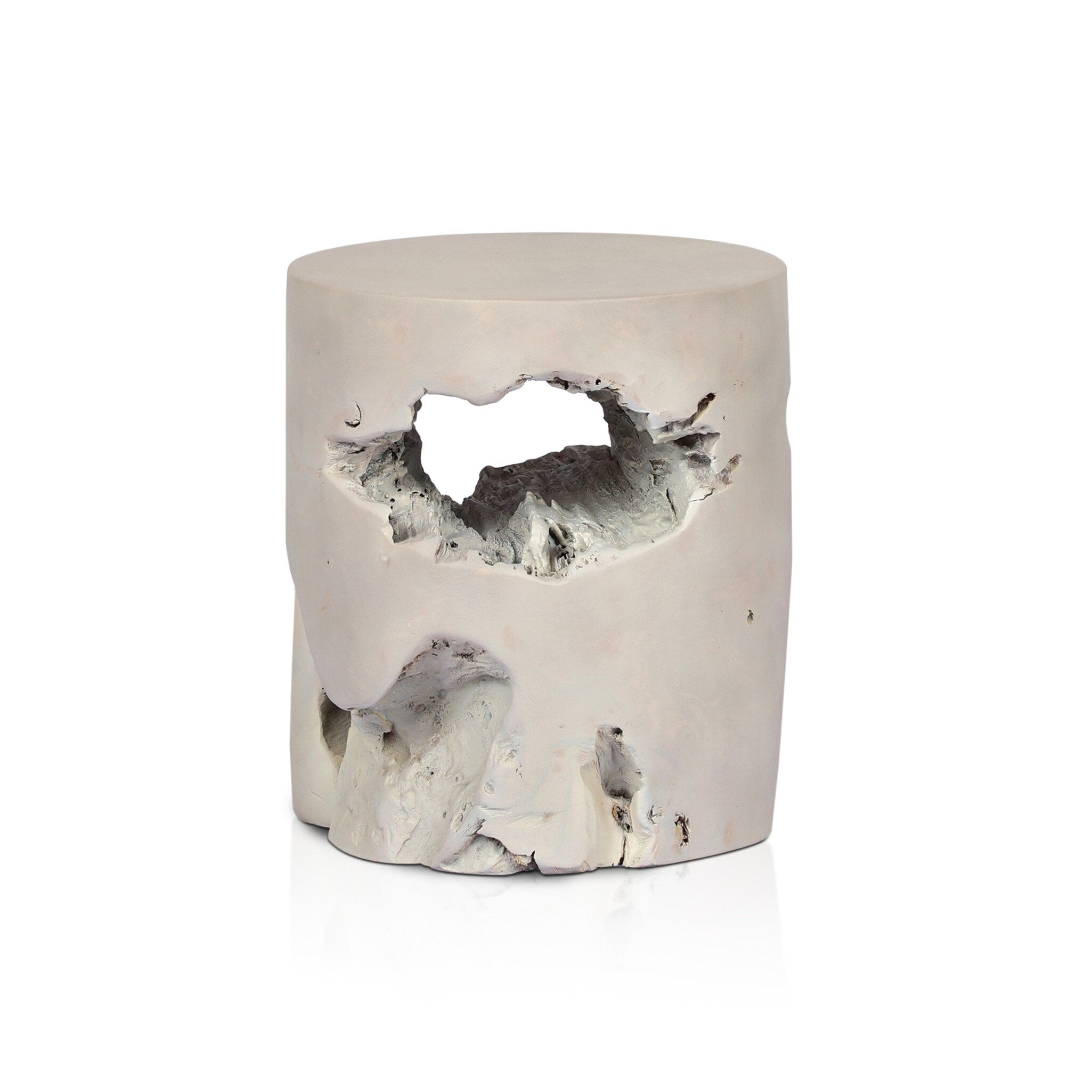Four Hands Teak Stool — Ivory Teak Root