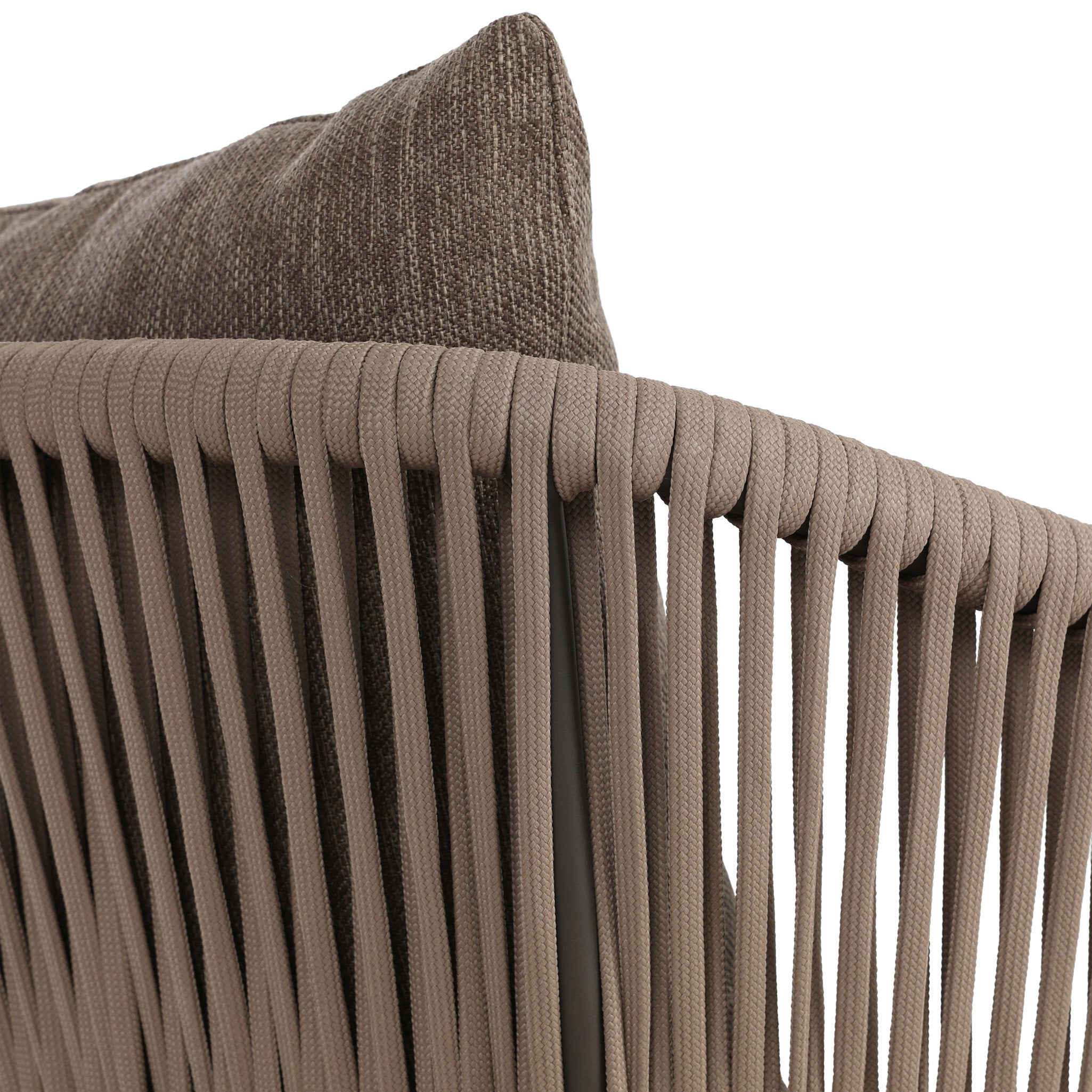 Four Hands Porto Outdoor Chair — Ellor Brown-Bronze-Khaki Rope