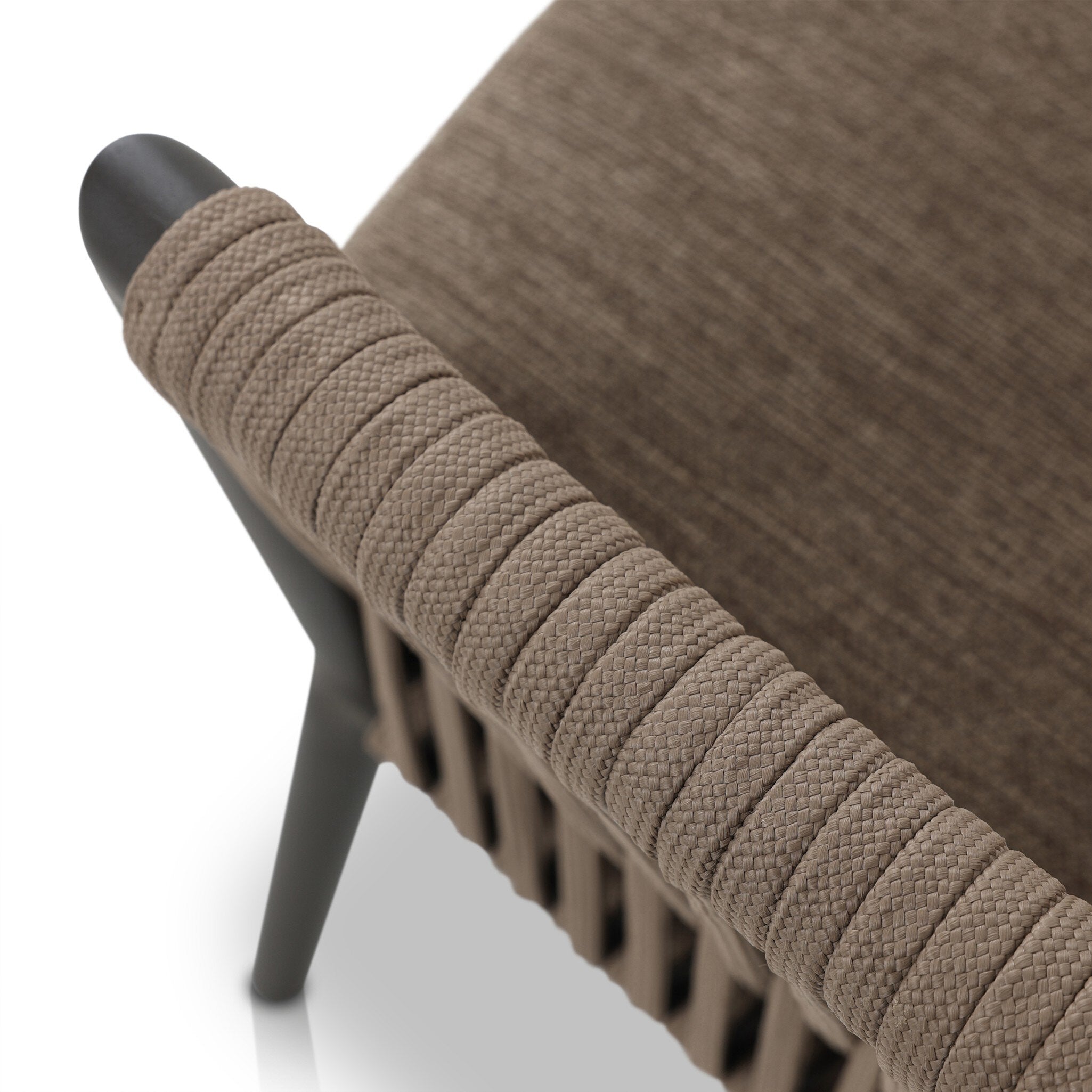 Four Hands Porto Outdoor Chair — Ellor Brown-Bronze-Khaki Rope