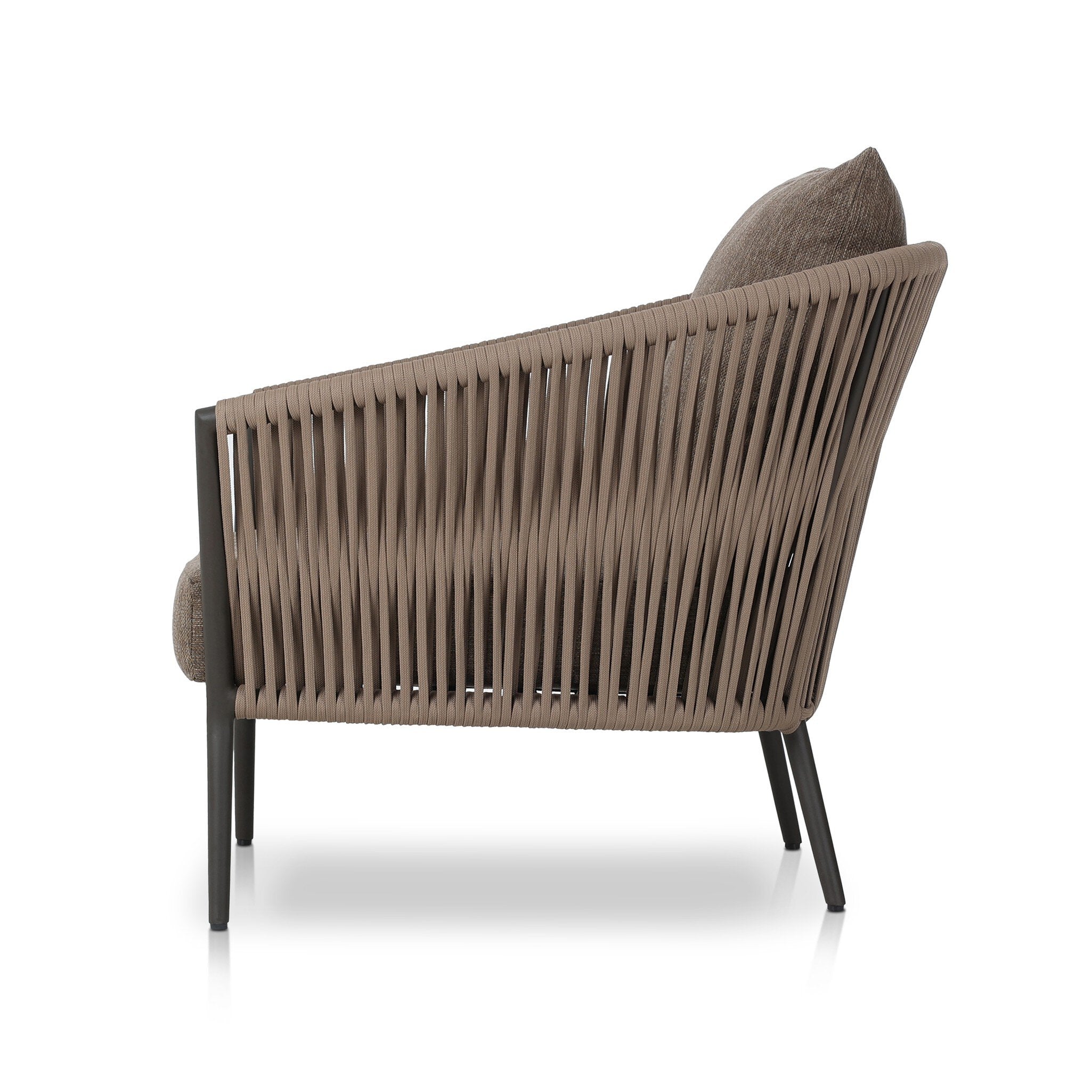 Four Hands Porto Outdoor Chair — Ellor Brown-Bronze-Khaki Rope