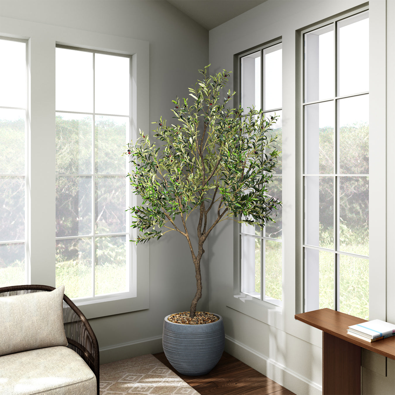 DW Silks Olive Tree 8′ — Riband Planter