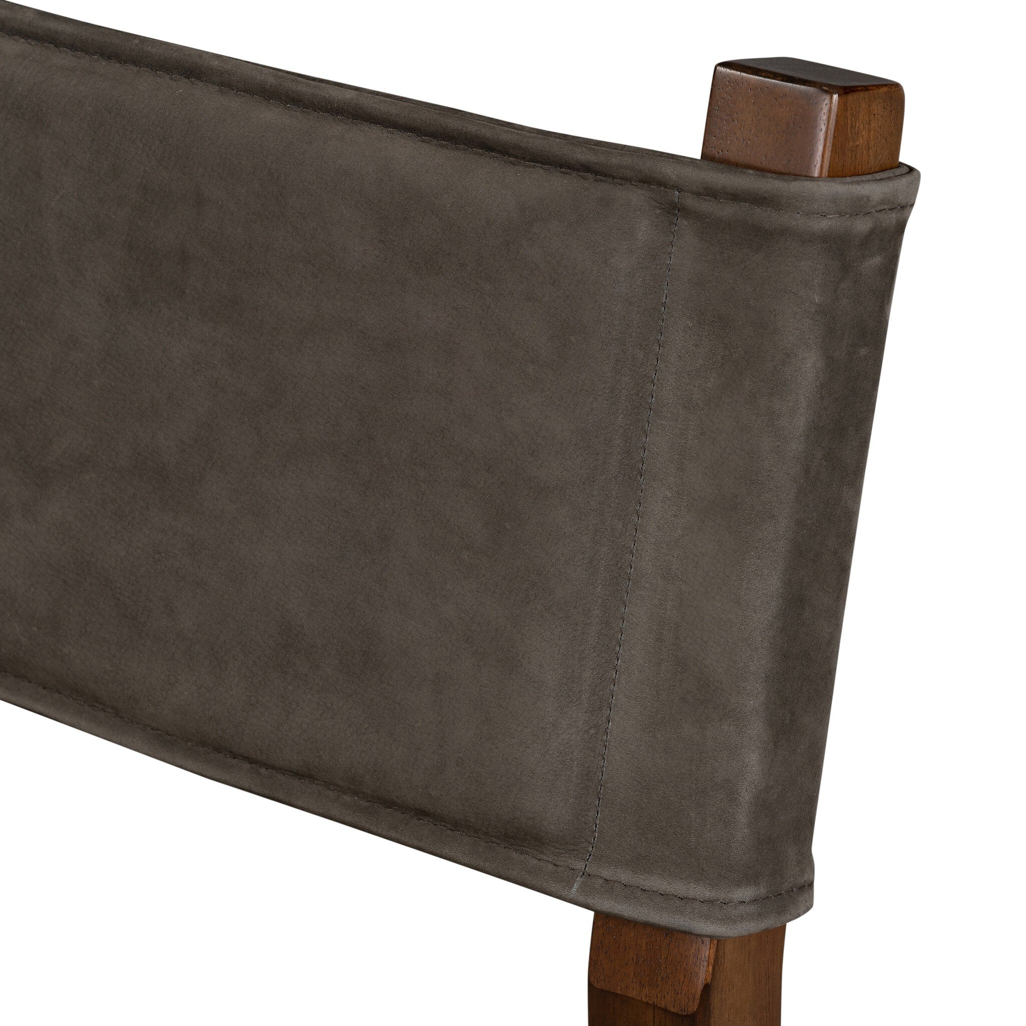 Four Hands Ferris Dining Chair — Nubuck Charcoal-Tulsa Ink-Antique Sable