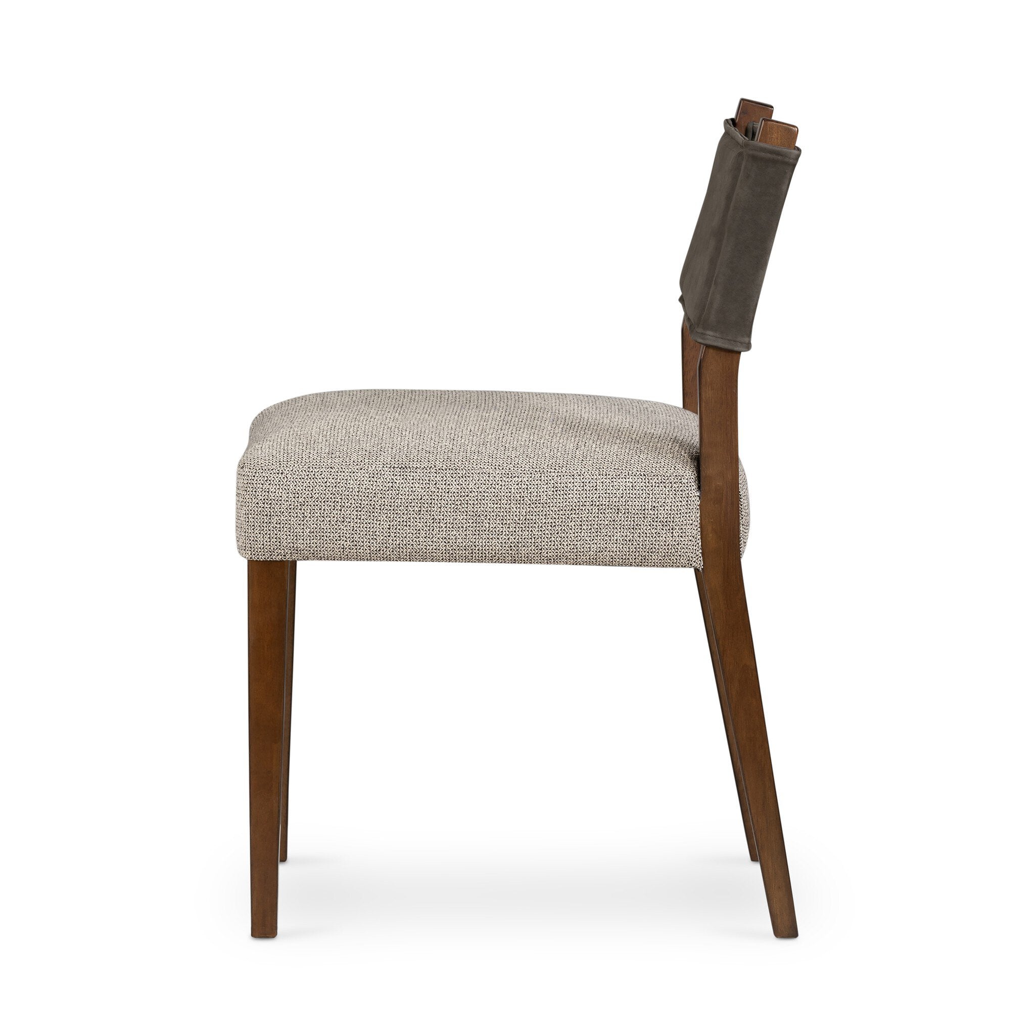 Four Hands Ferris Dining Chair — Nubuck Charcoal-Tulsa Ink-Antique Sable
