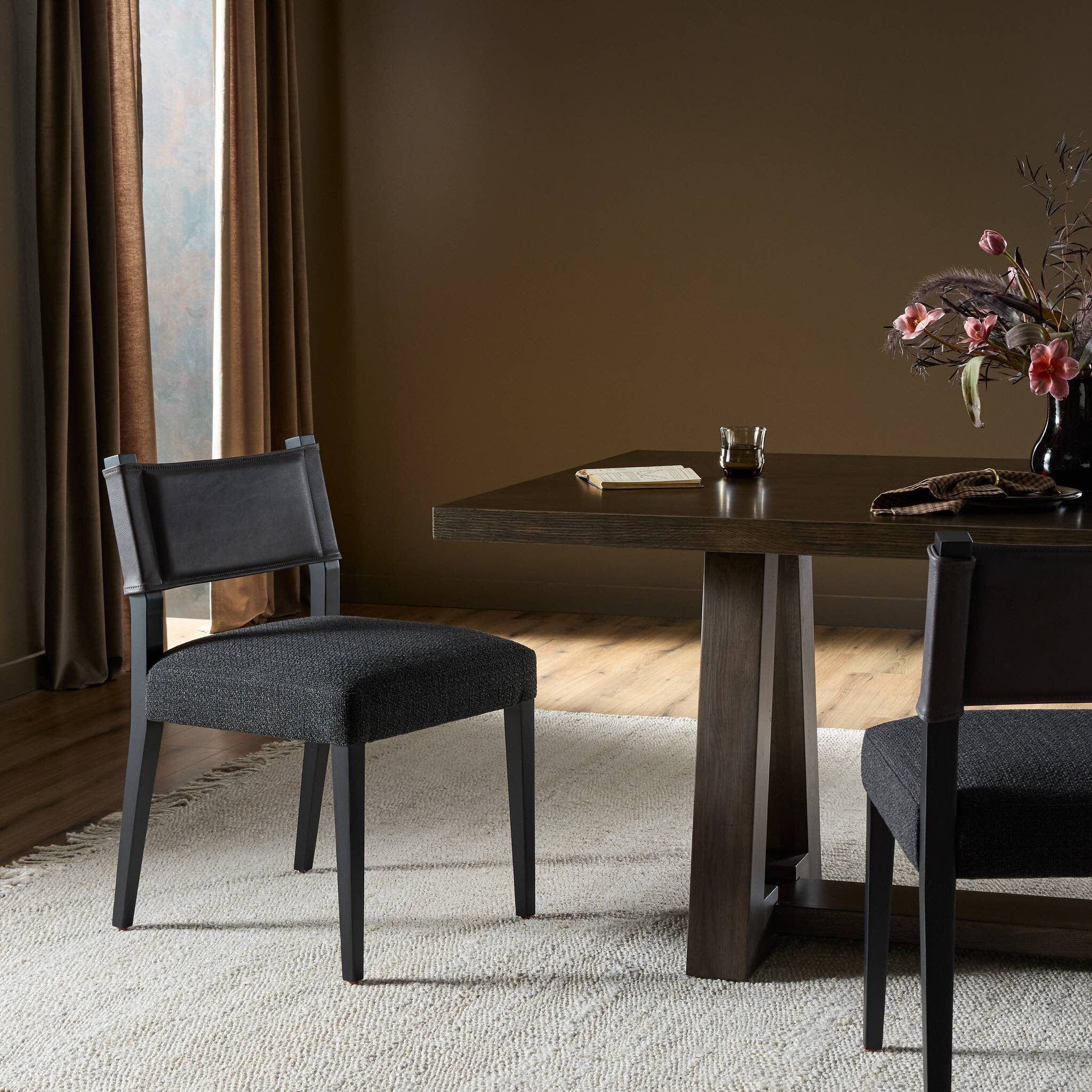 Four Hands Ferris Dining Chair — Palermo Black-Gibson Black-Black Ash
