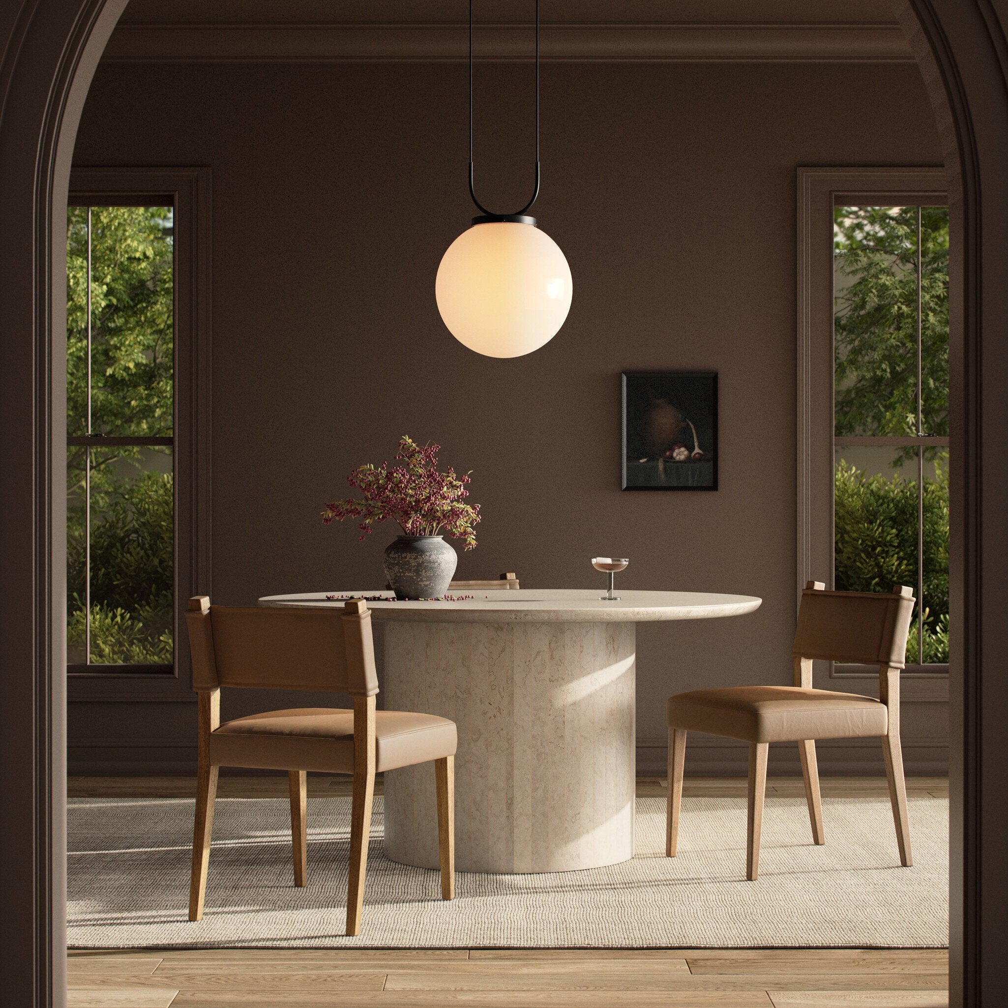 Four Hands Ferris Dining Chair — Maestro Camel-Burnished Parawood