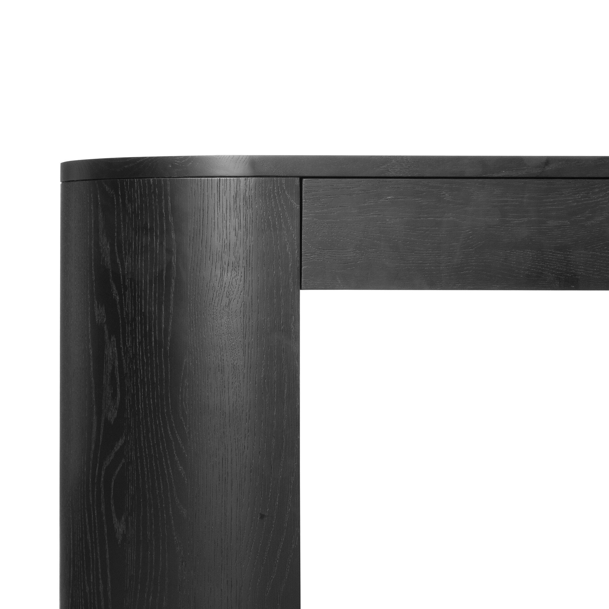 Four Hands Pilar Desk — Brushed Ebony Oak Veneer-Brushed Ebony Oak