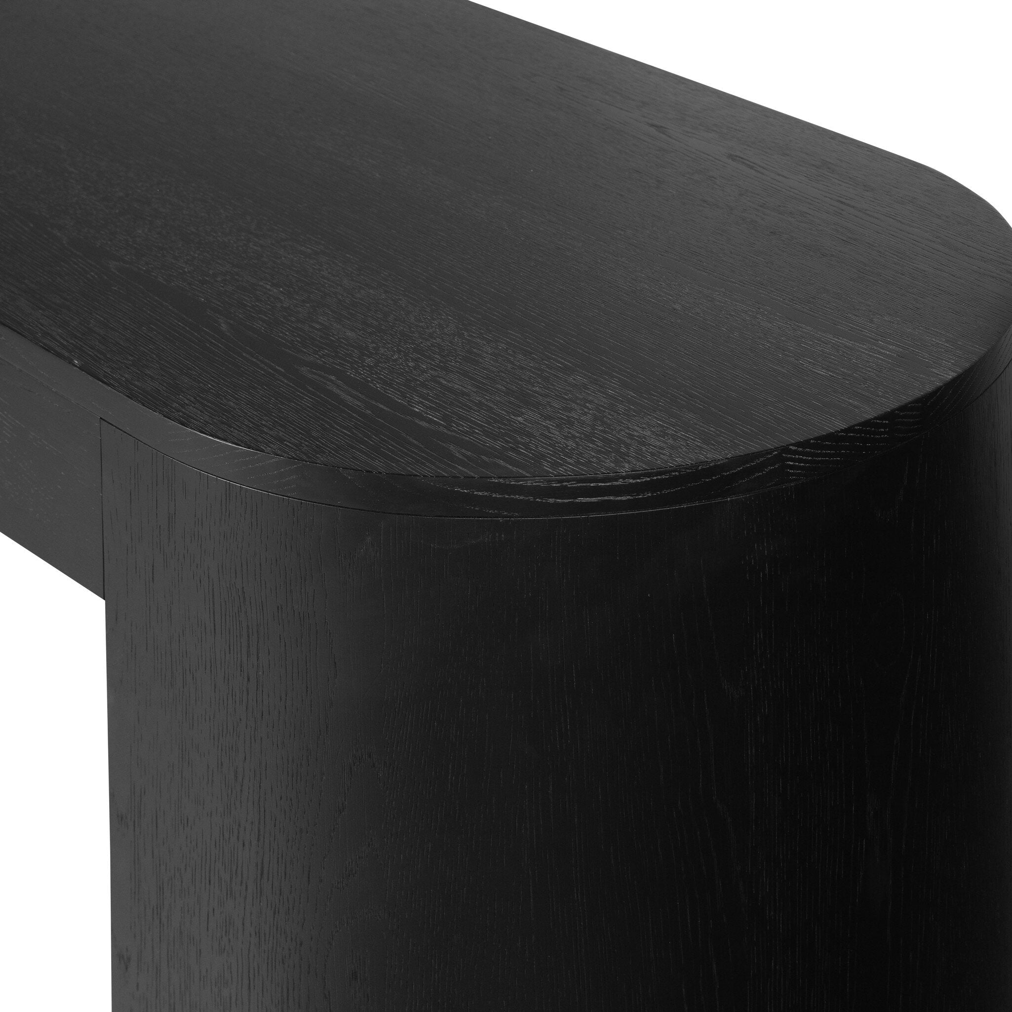 Four Hands Pilar Desk — Brushed Ebony Oak Veneer-Brushed Ebony Oak