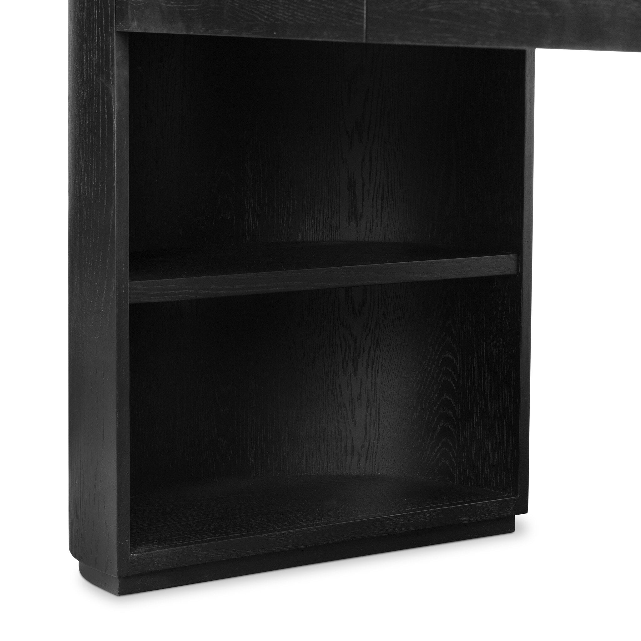Four Hands Pilar Desk — Brushed Ebony Oak Veneer-Brushed Ebony Oak