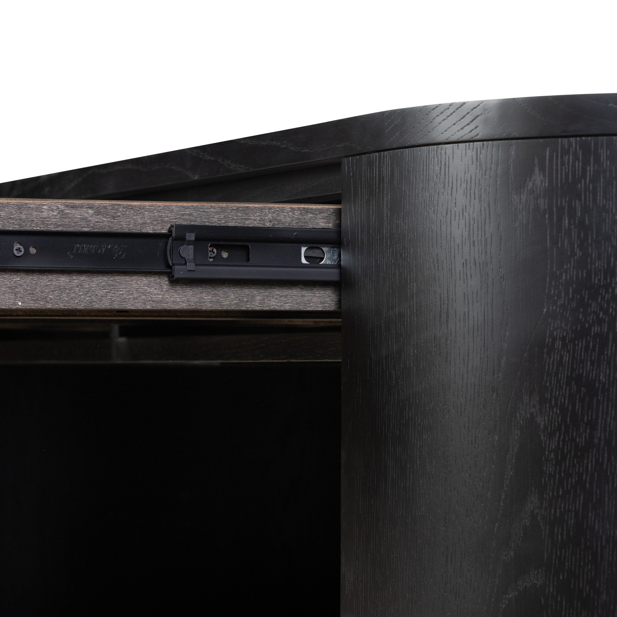 Four Hands Pilar Desk — Brushed Ebony Oak Veneer-Brushed Ebony Oak