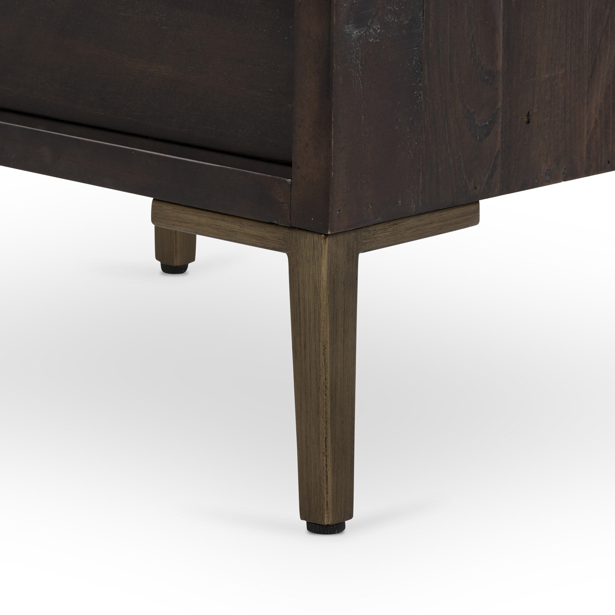 Four Hands Wyeth Nightstand — Dark Carbon-Antique Brass