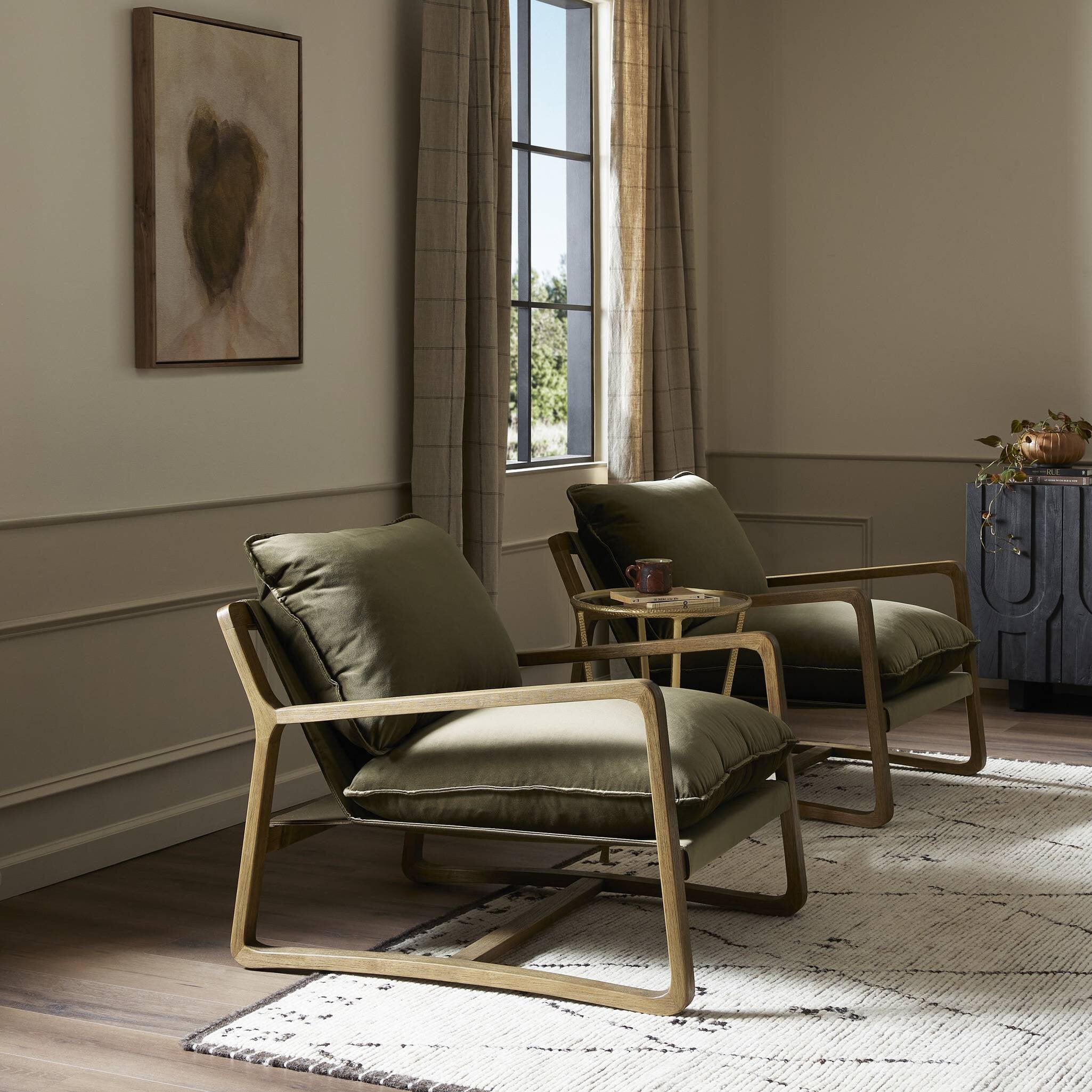 Four Hands Ace Chair — Surrey Olive-Toasted Umber