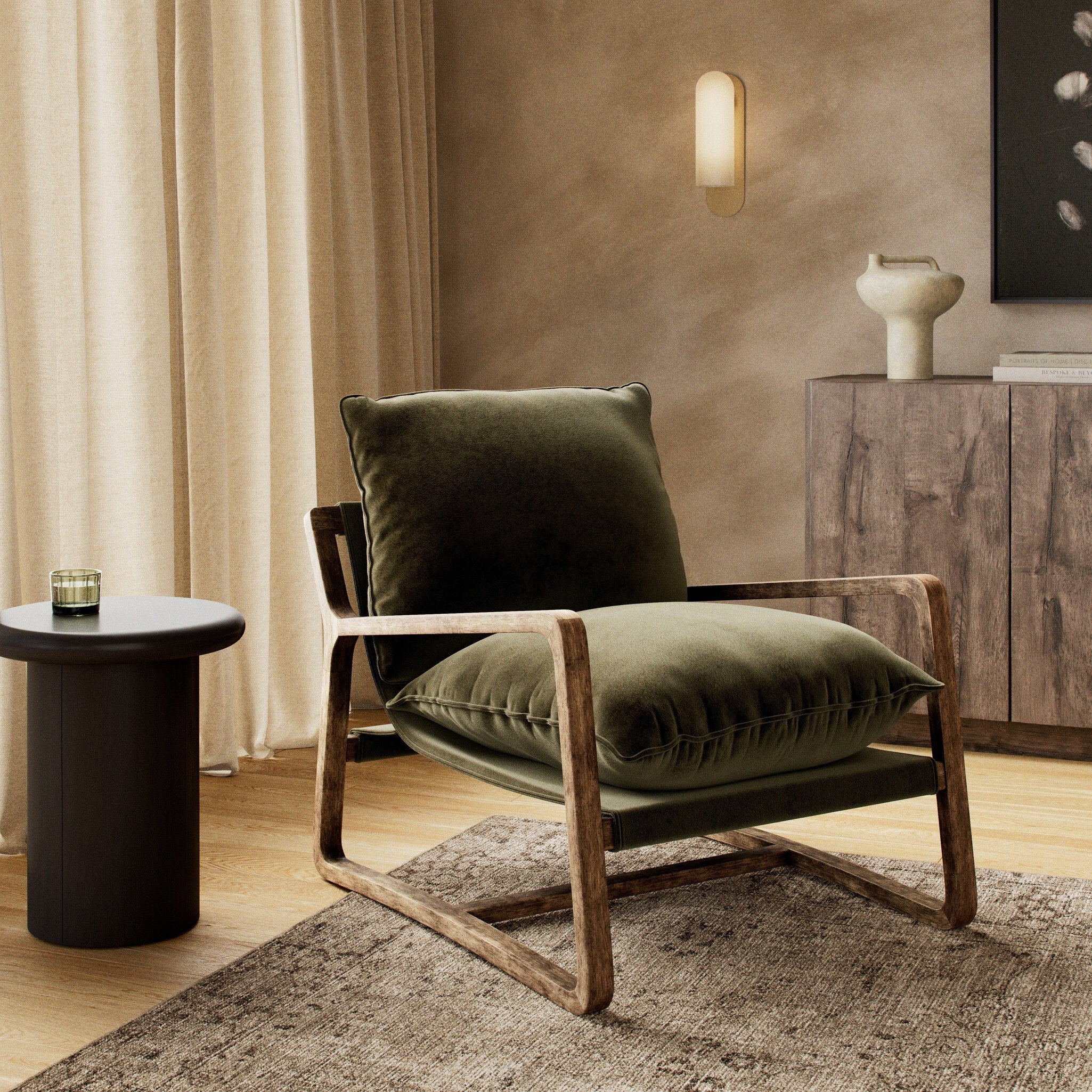 Four Hands Ace Chair — Surrey Olive-Toasted Umber