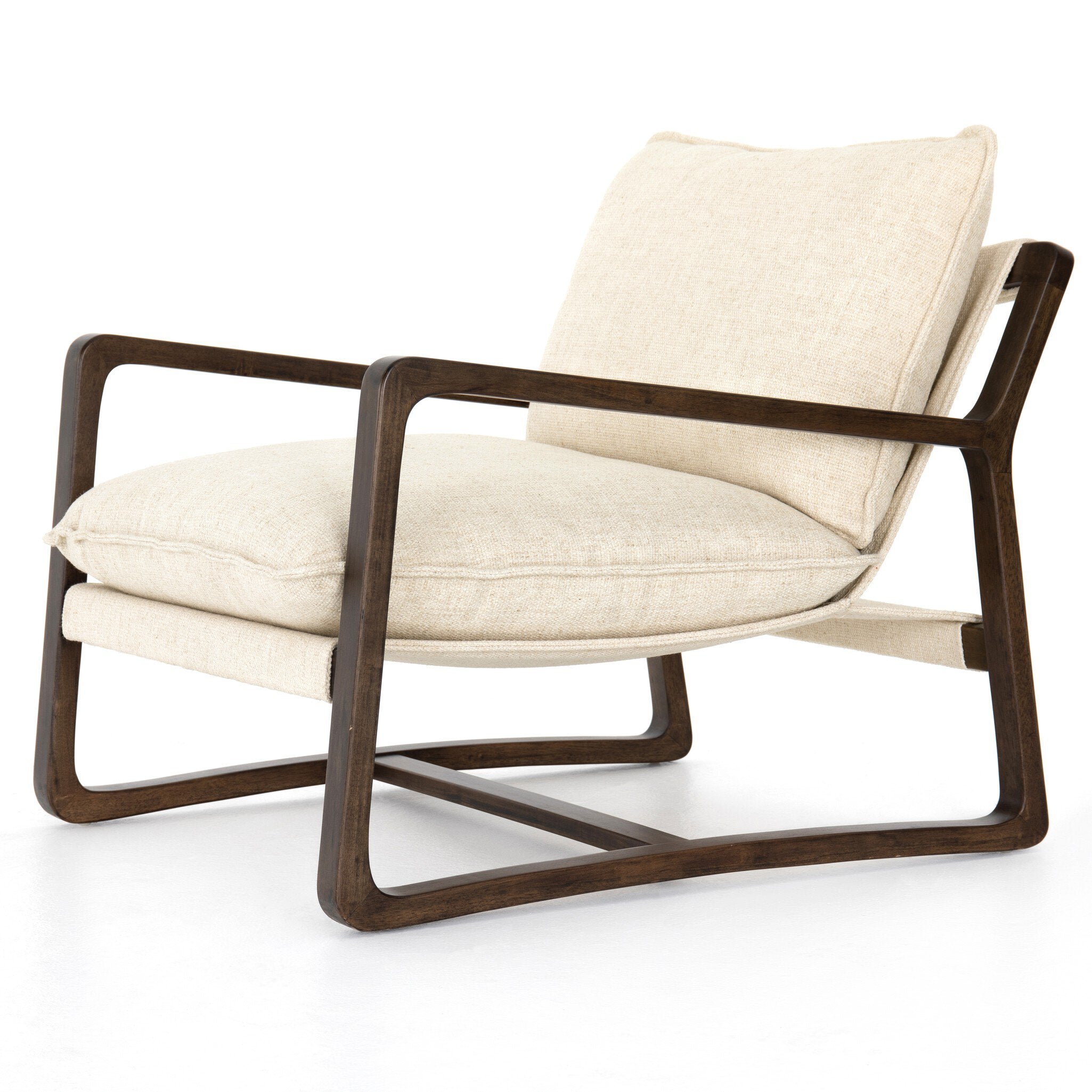Four Hands Ace Chair — Thames Cream-Burnt Parawood