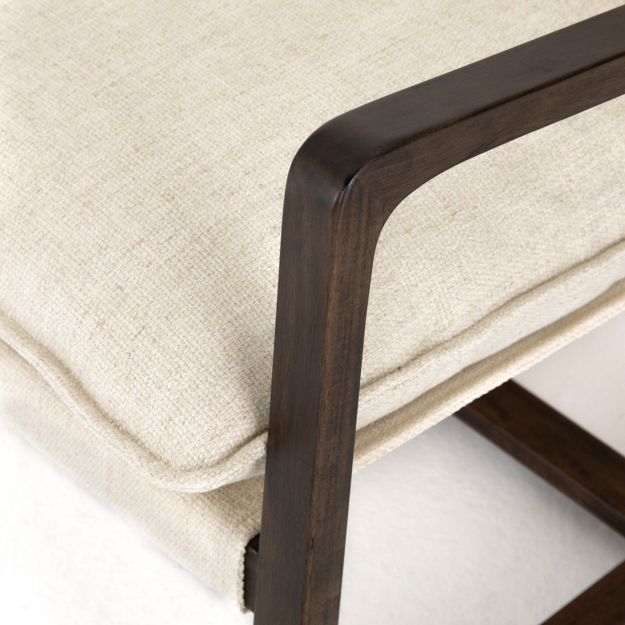 Four Hands Ace Chair — Thames Cream-Burnt Parawood