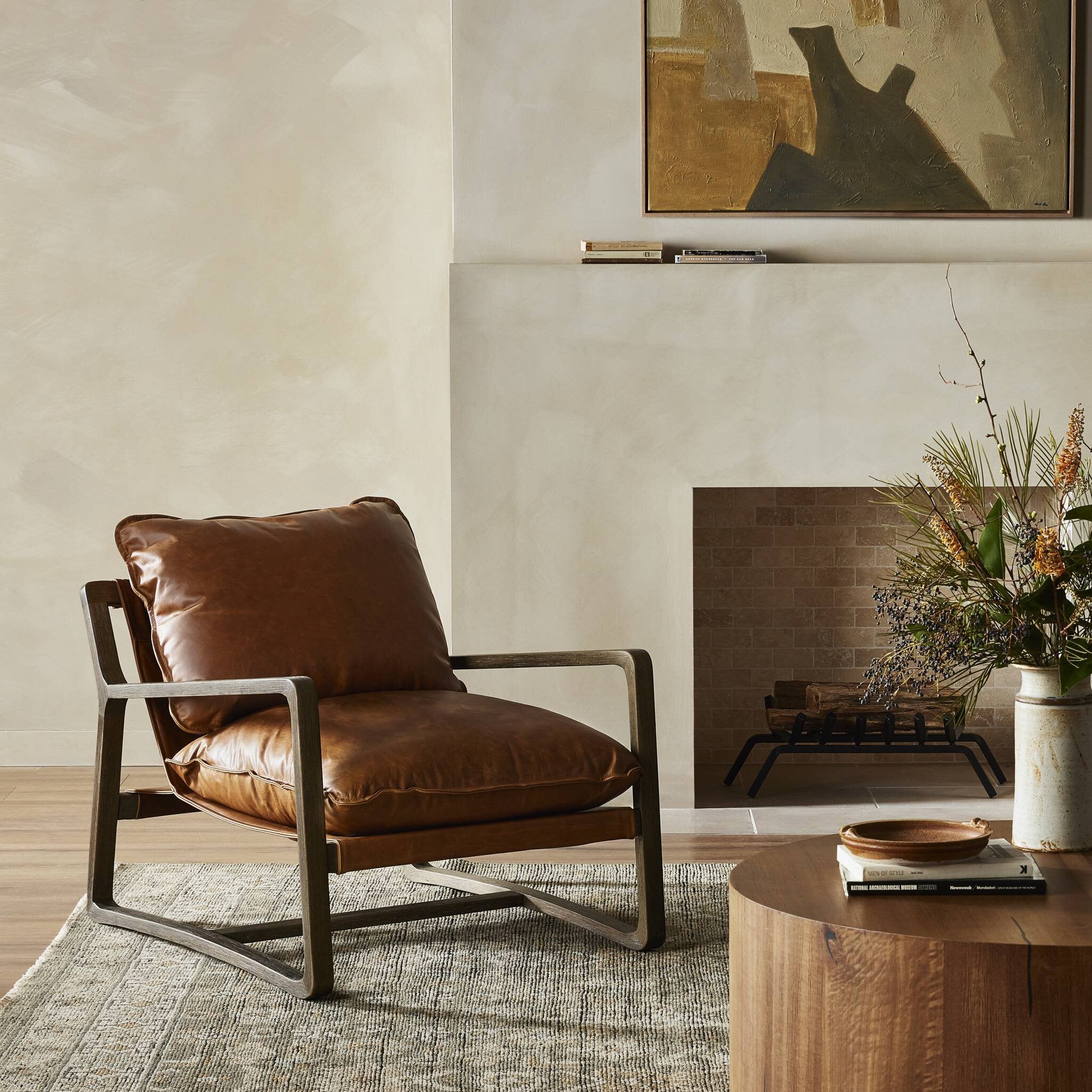 Four Hands Ace Chair — Raleigh Chestnut-Lamont Natural