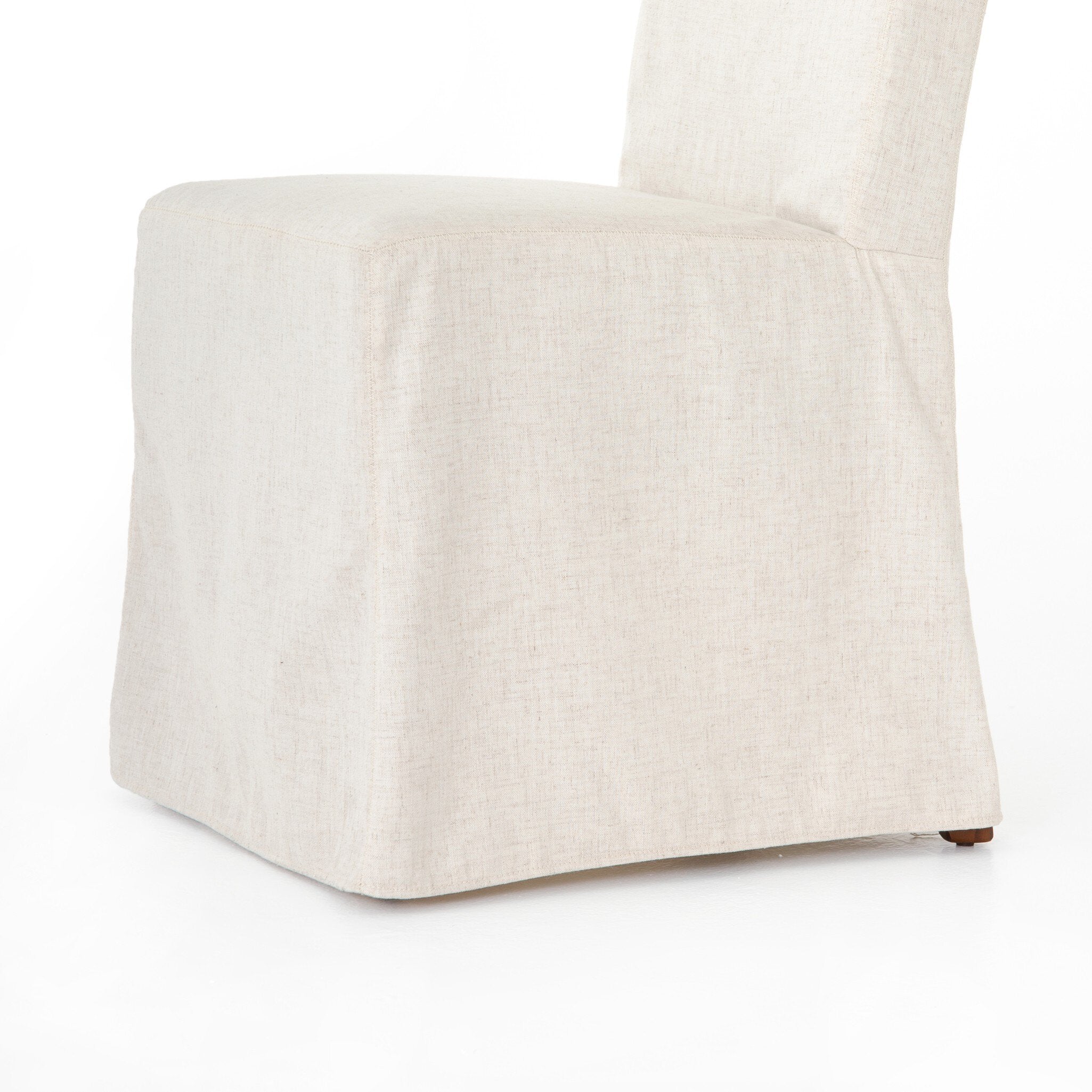 Four Hands Vista Slipcovered Dining Chair — Savile Flax-Coffee Bean