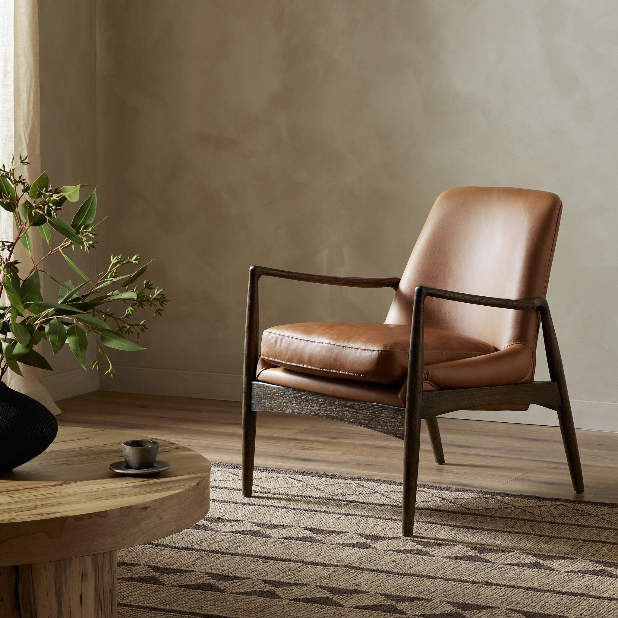 Four Hands Braden Chair — Brandy-Warm Oak