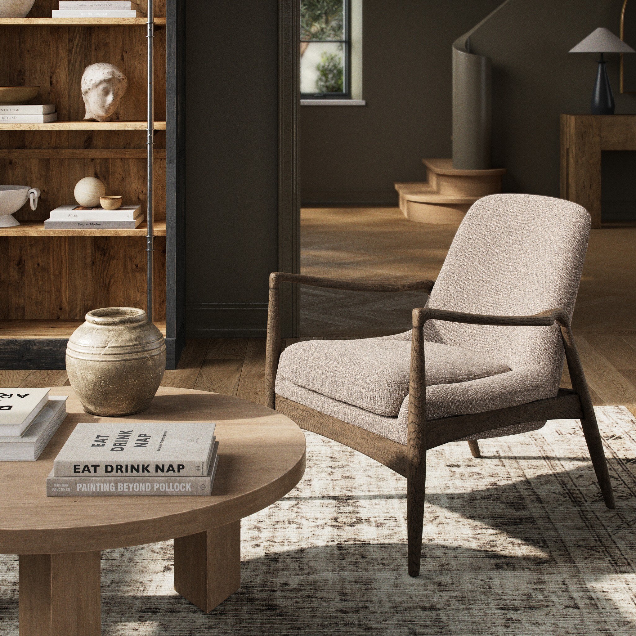 Four Hands Braden Chair — Light Camel-Warm Oak